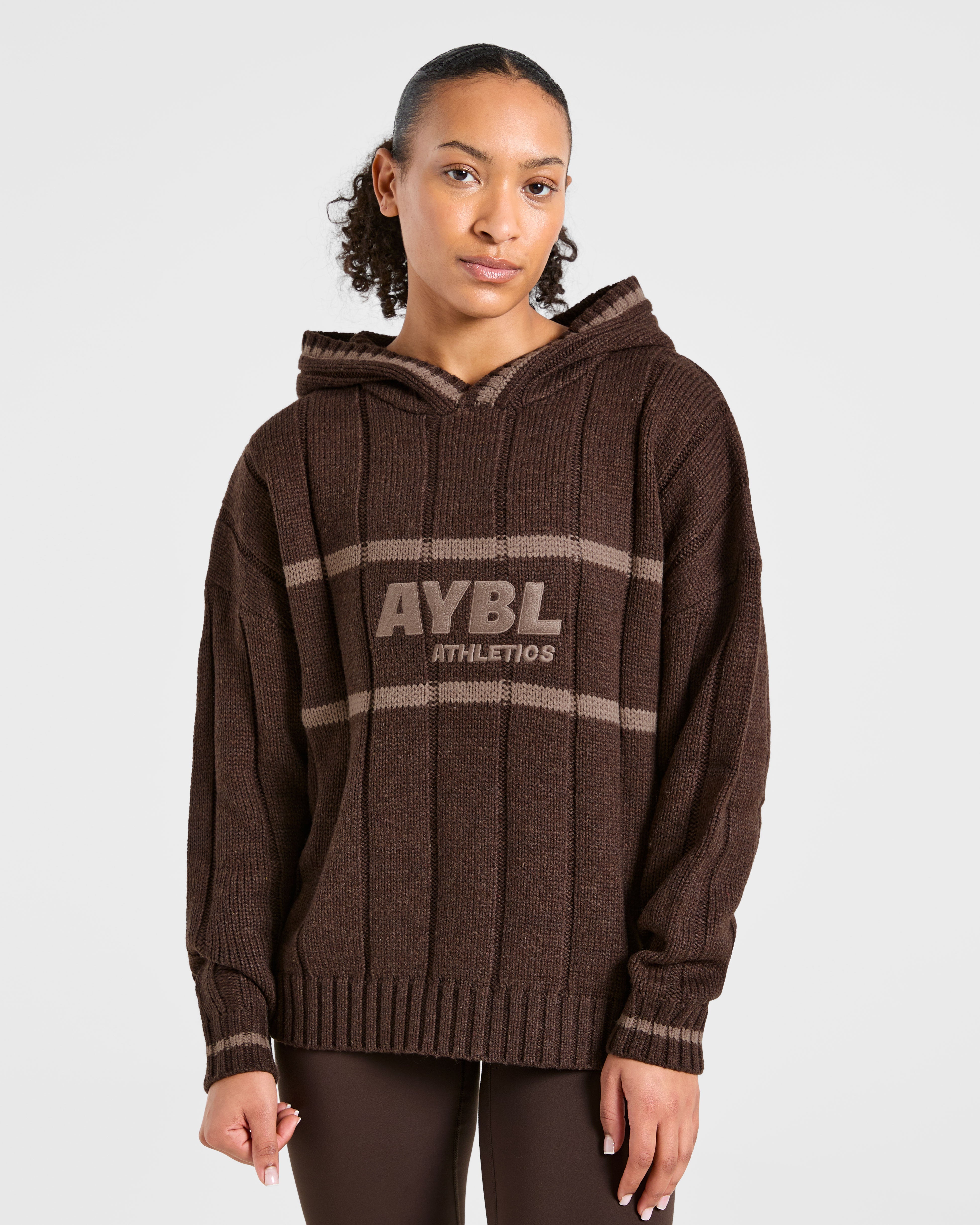 Sudadera Oversized de Punto para Atletismo - Marrón
