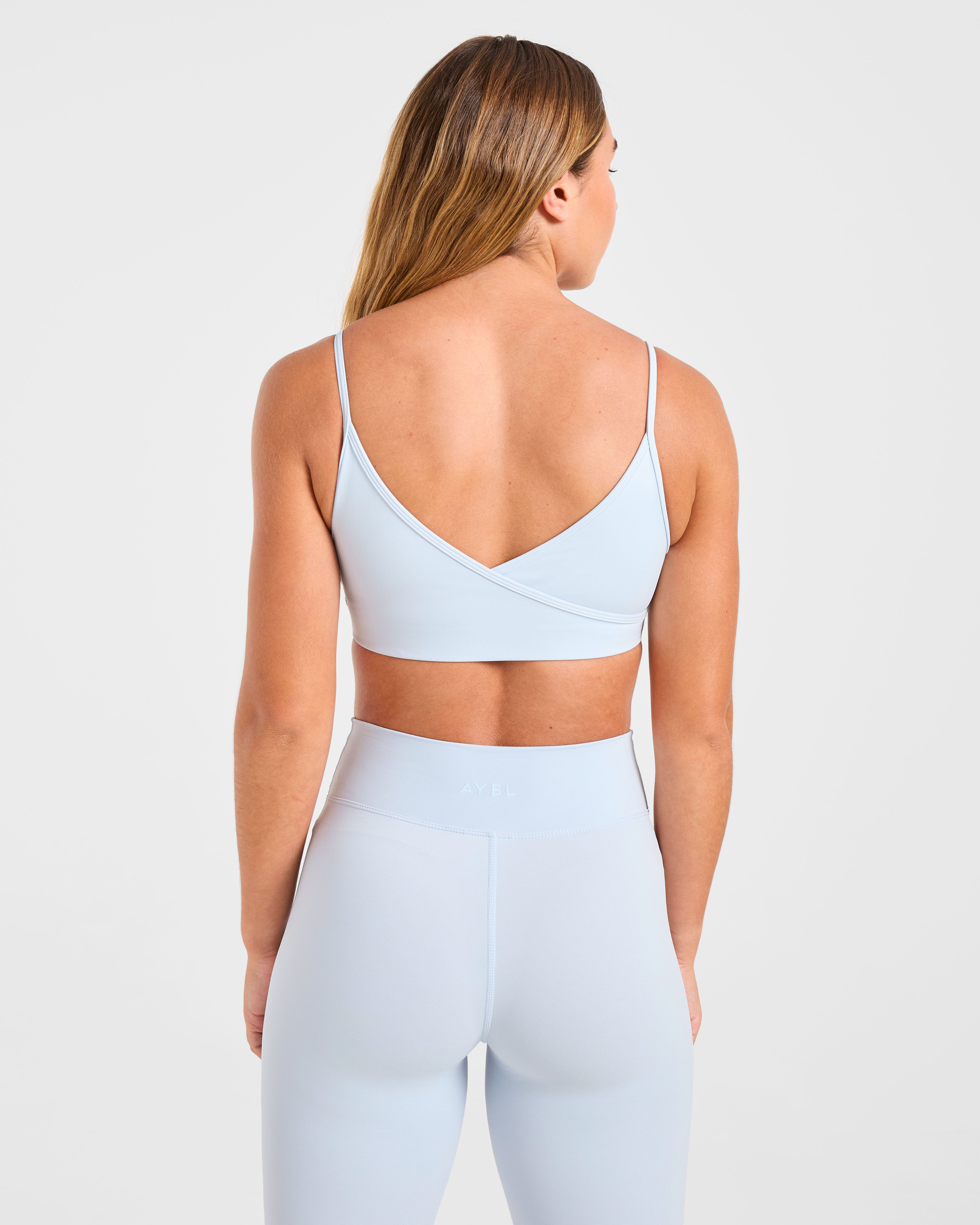 Sculpt Wrap Sports Bra - Azul Hielo