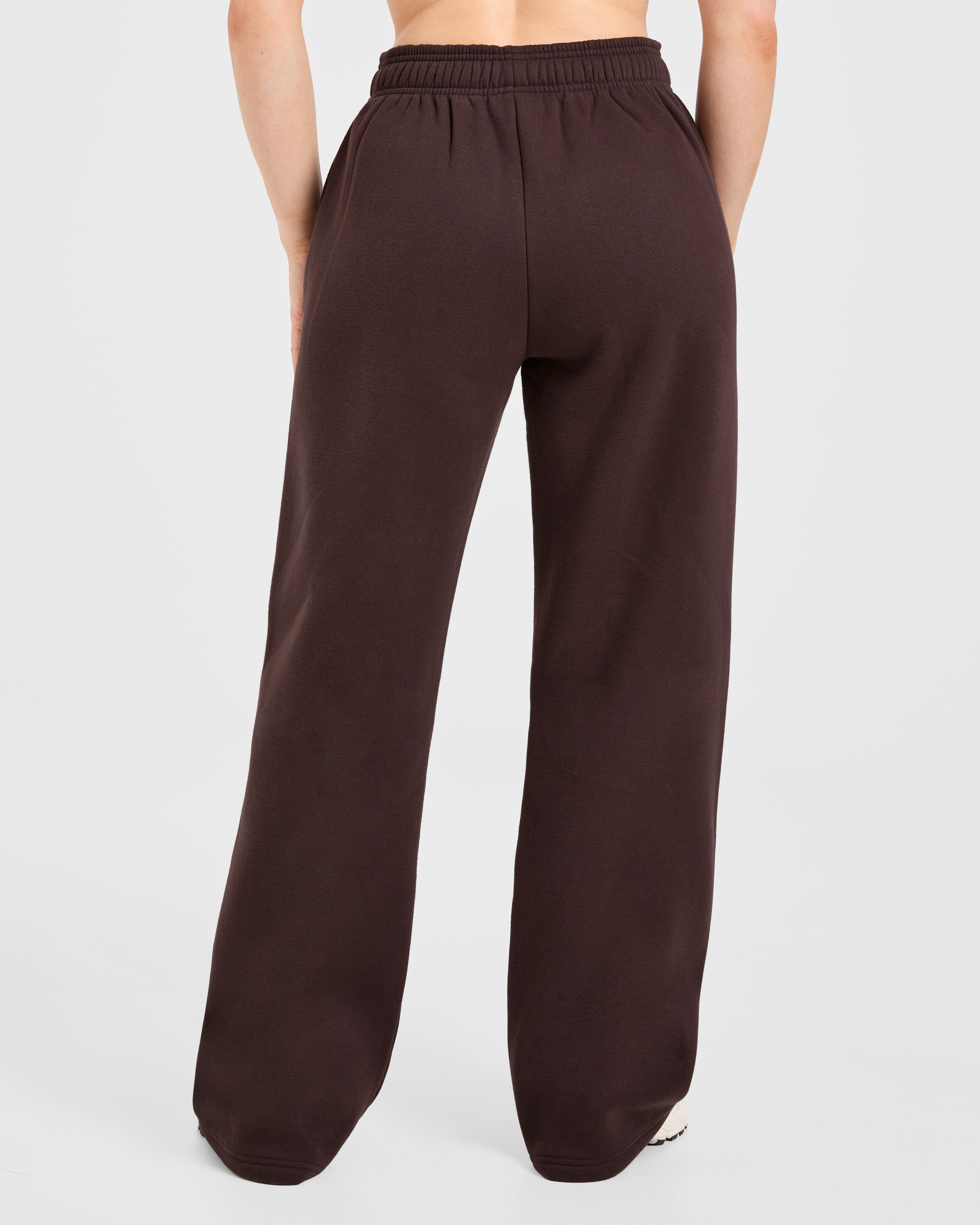 Pantalones Jogger de Pierna Recta Varsity 2.0 Oversized - Cacao Marrón