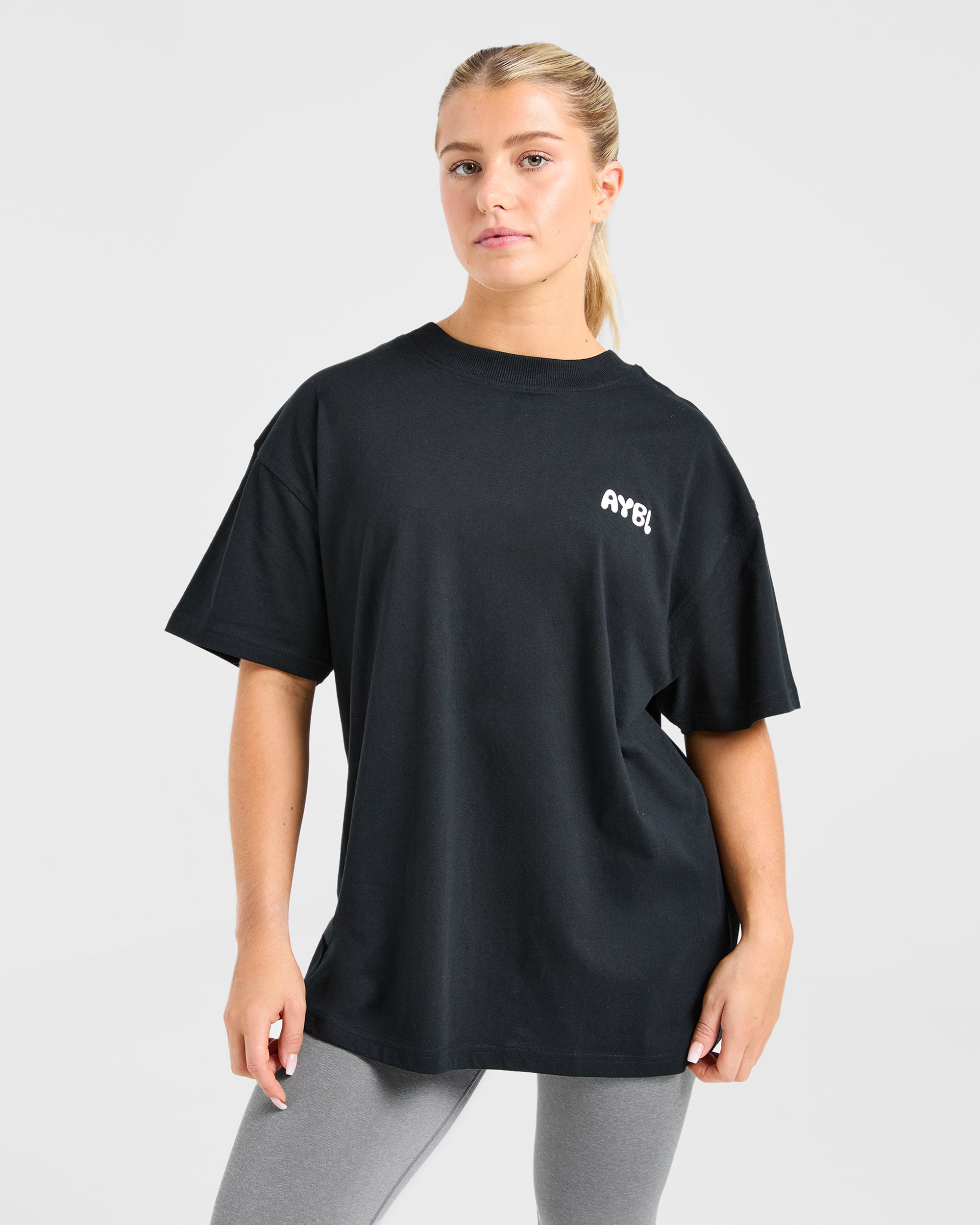 Camiseta Oversized Mind Over Matter V2 - Negro