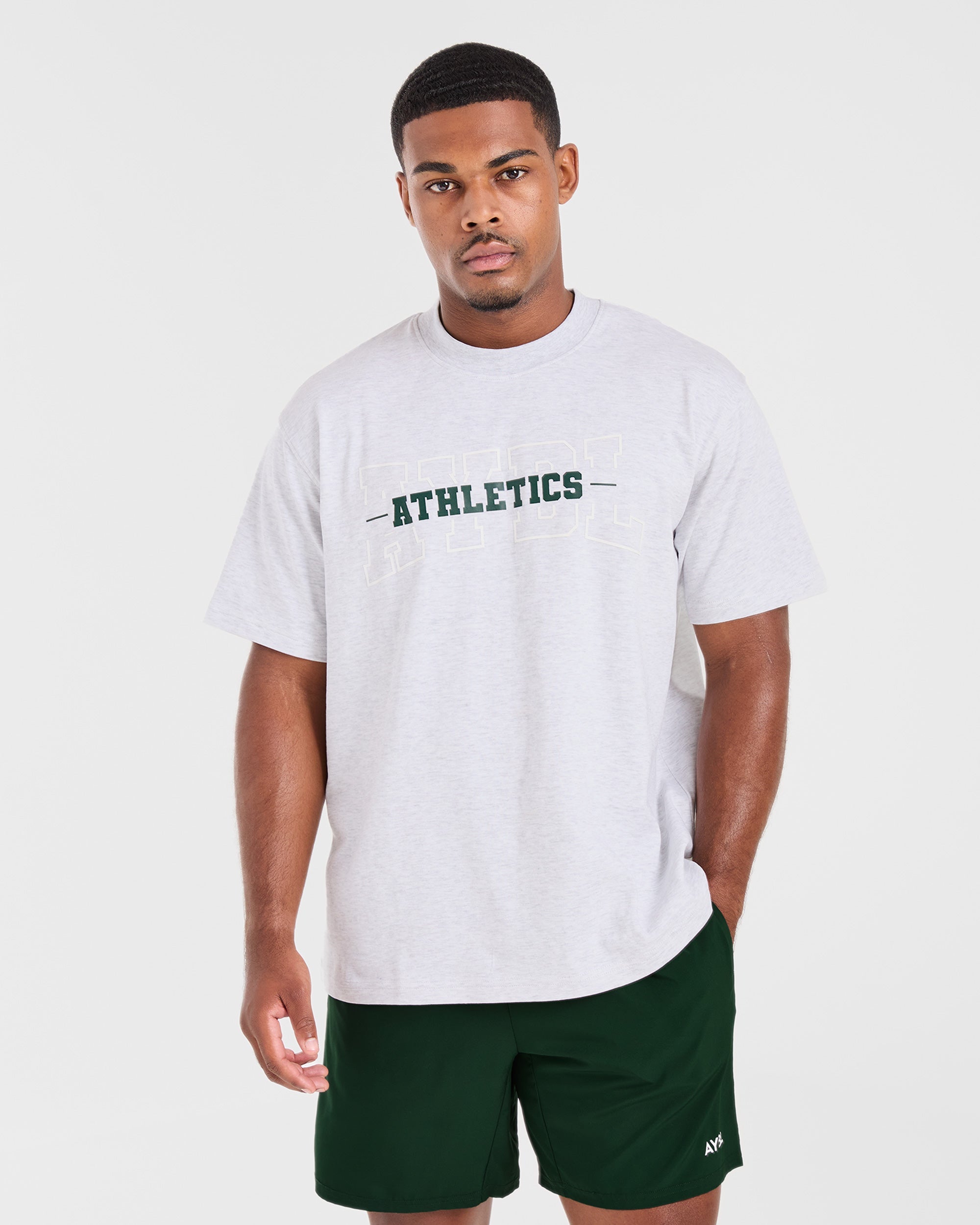 Camiseta Oversized de Atletismo - Gris Marll