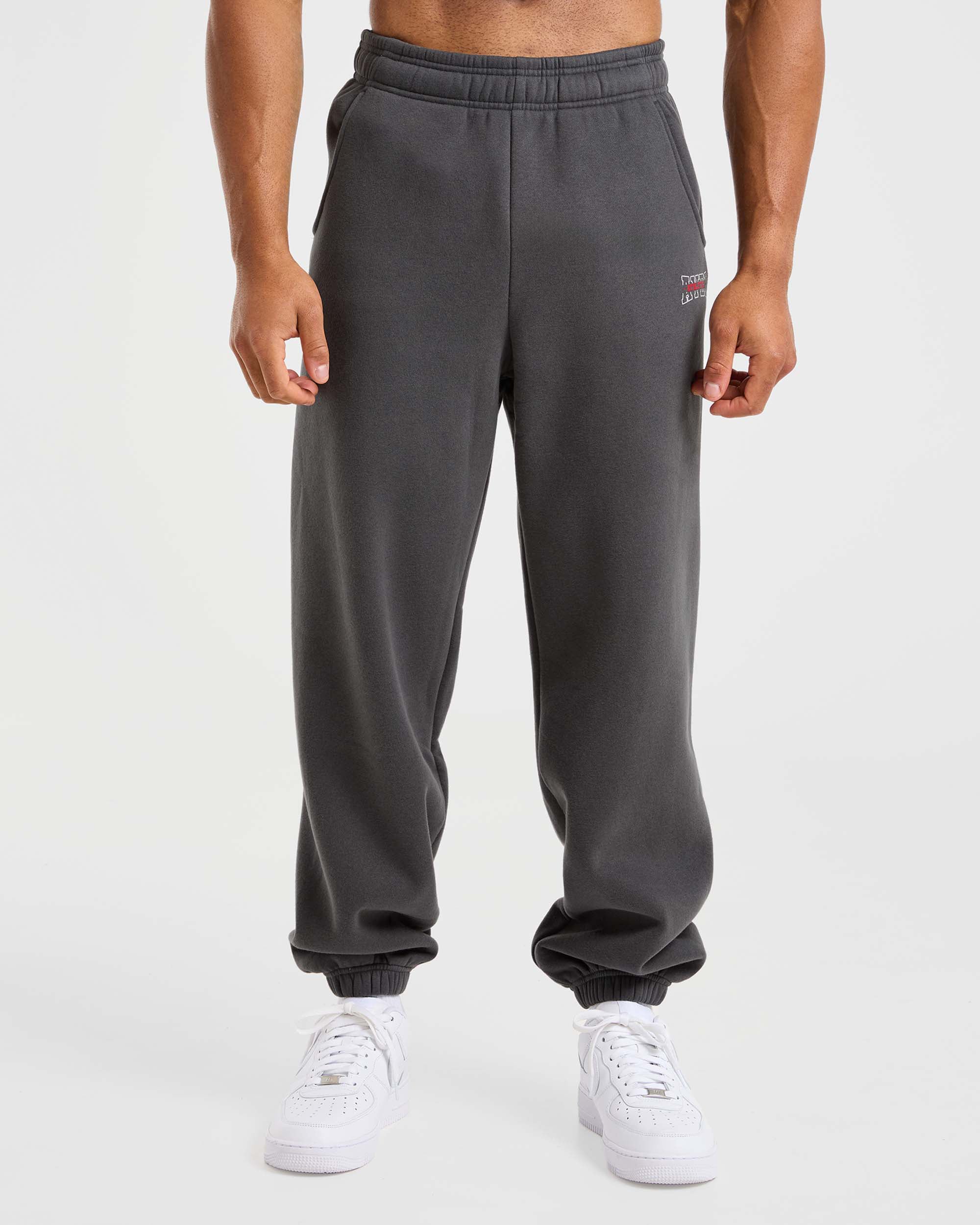 Pantalones deportivos de estilo oversize para atletismo - Gris oscuro