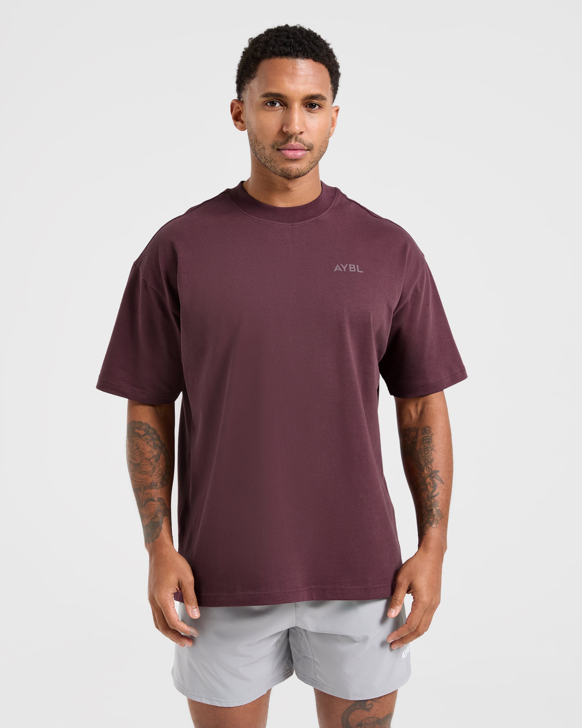Camiseta Oversized Esencial - Lila Polvo