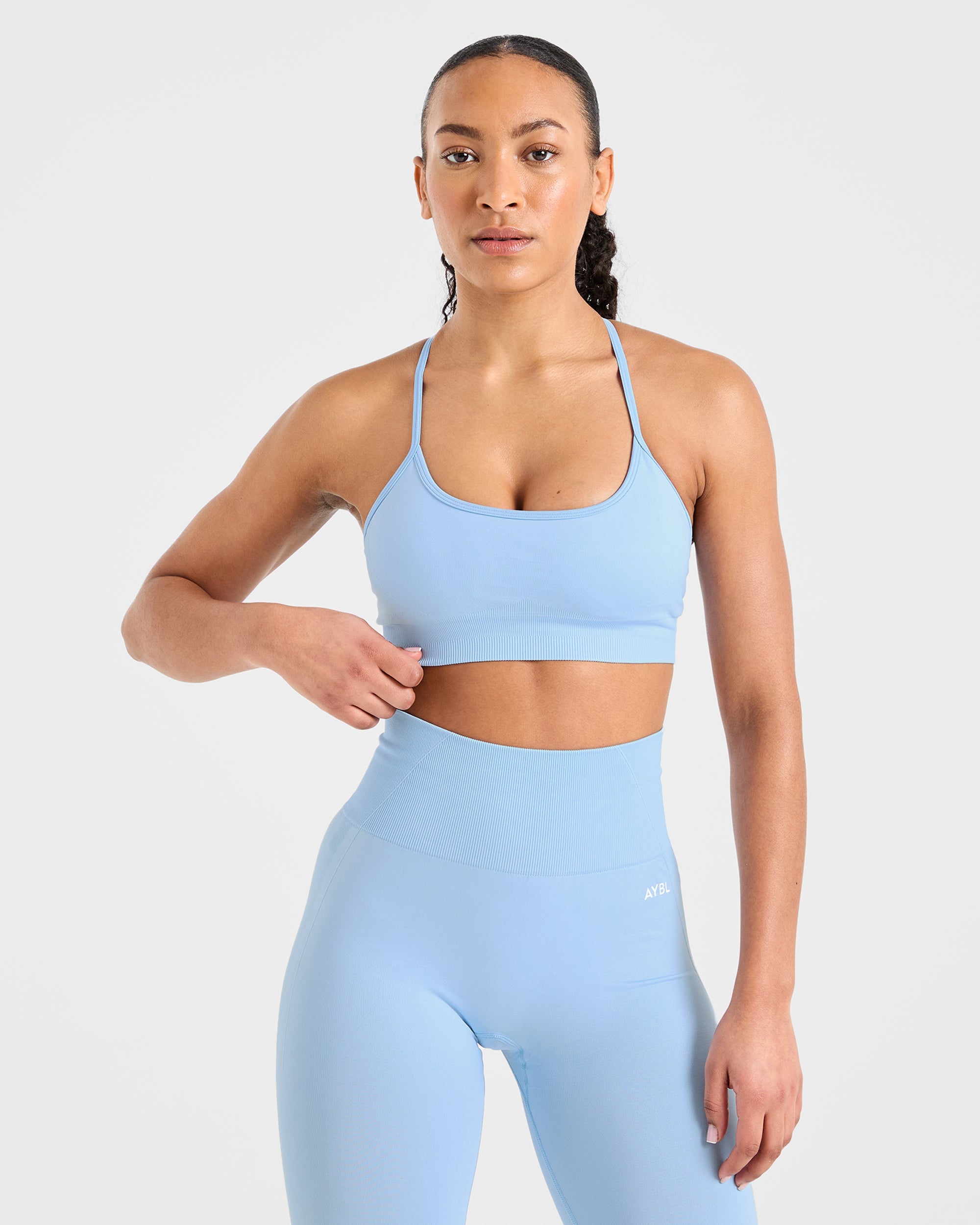 Empower Bra Deportivo Sin Costuras - Azul Cielo