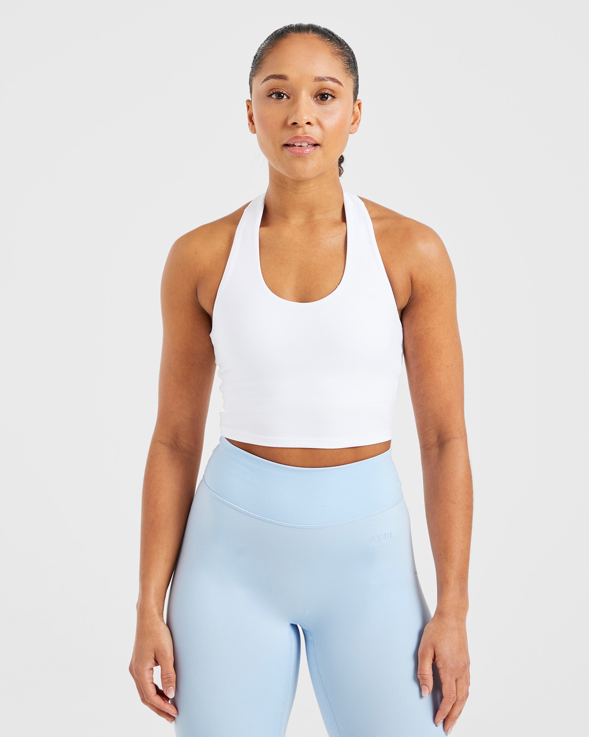 Top Corto de Cuello Halter - Blanco