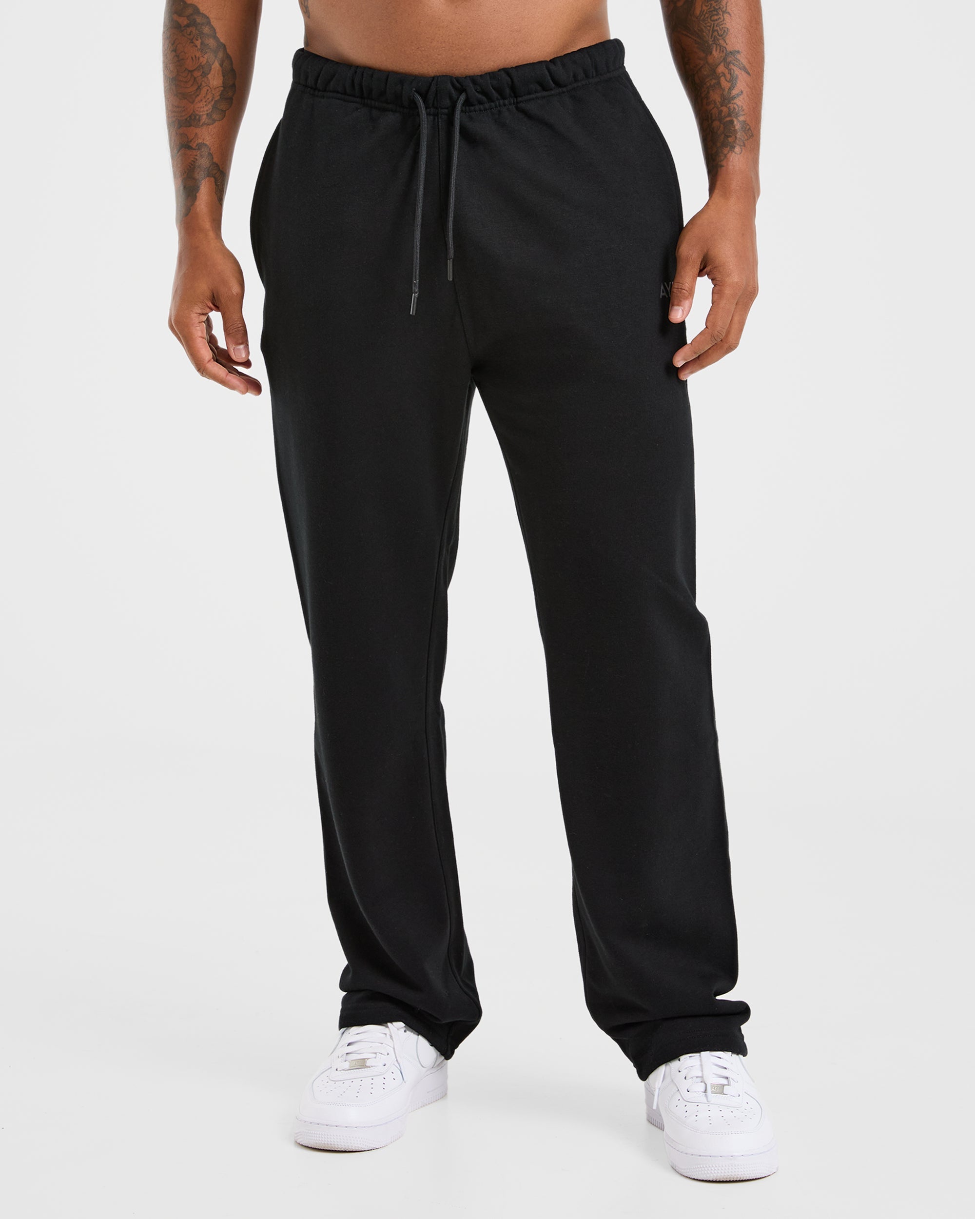 Pantalones Jogger Oversized de Pierna Recta - Negro