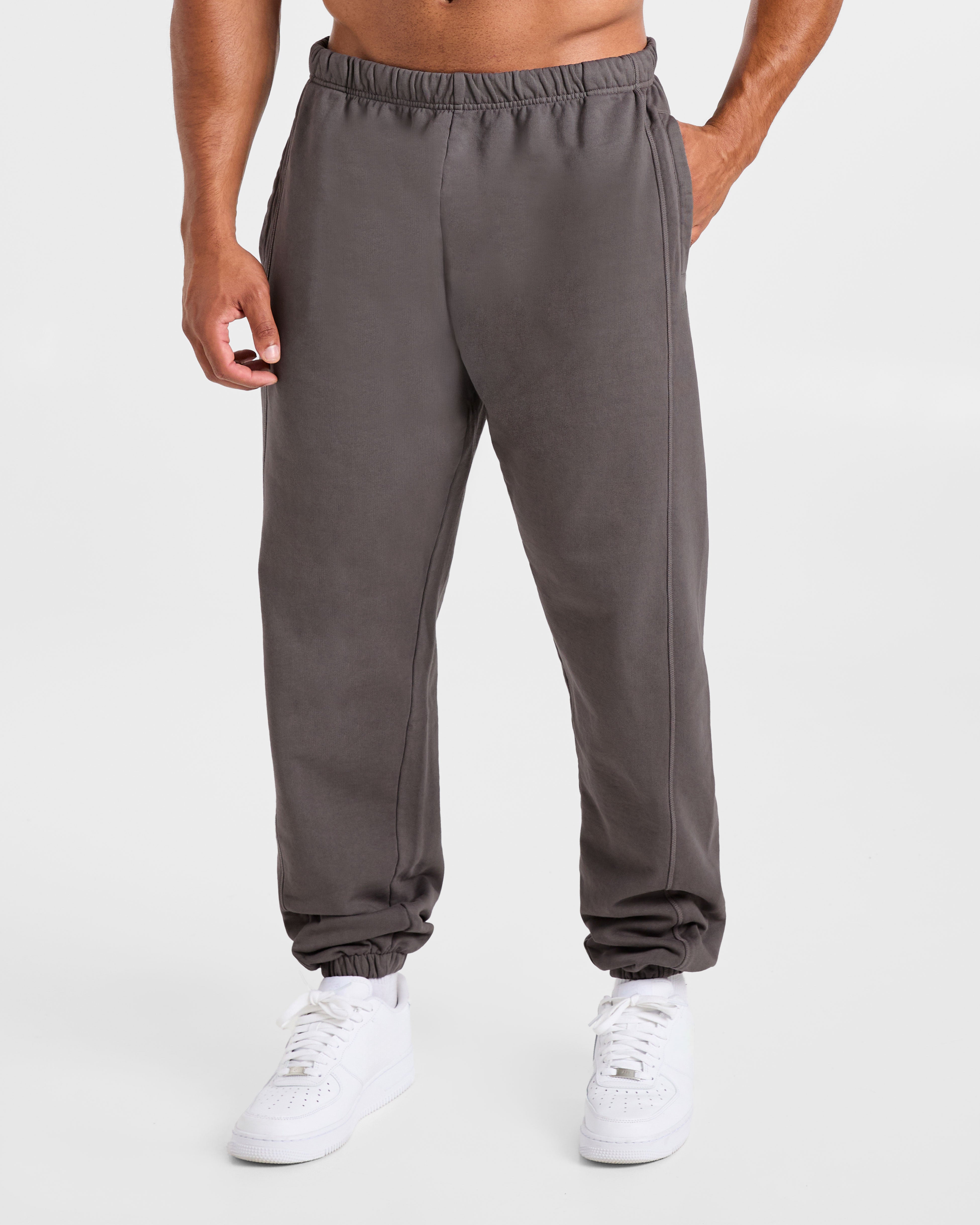 Pantalones Jogger Desgastados Lift Club - Gris Carbón