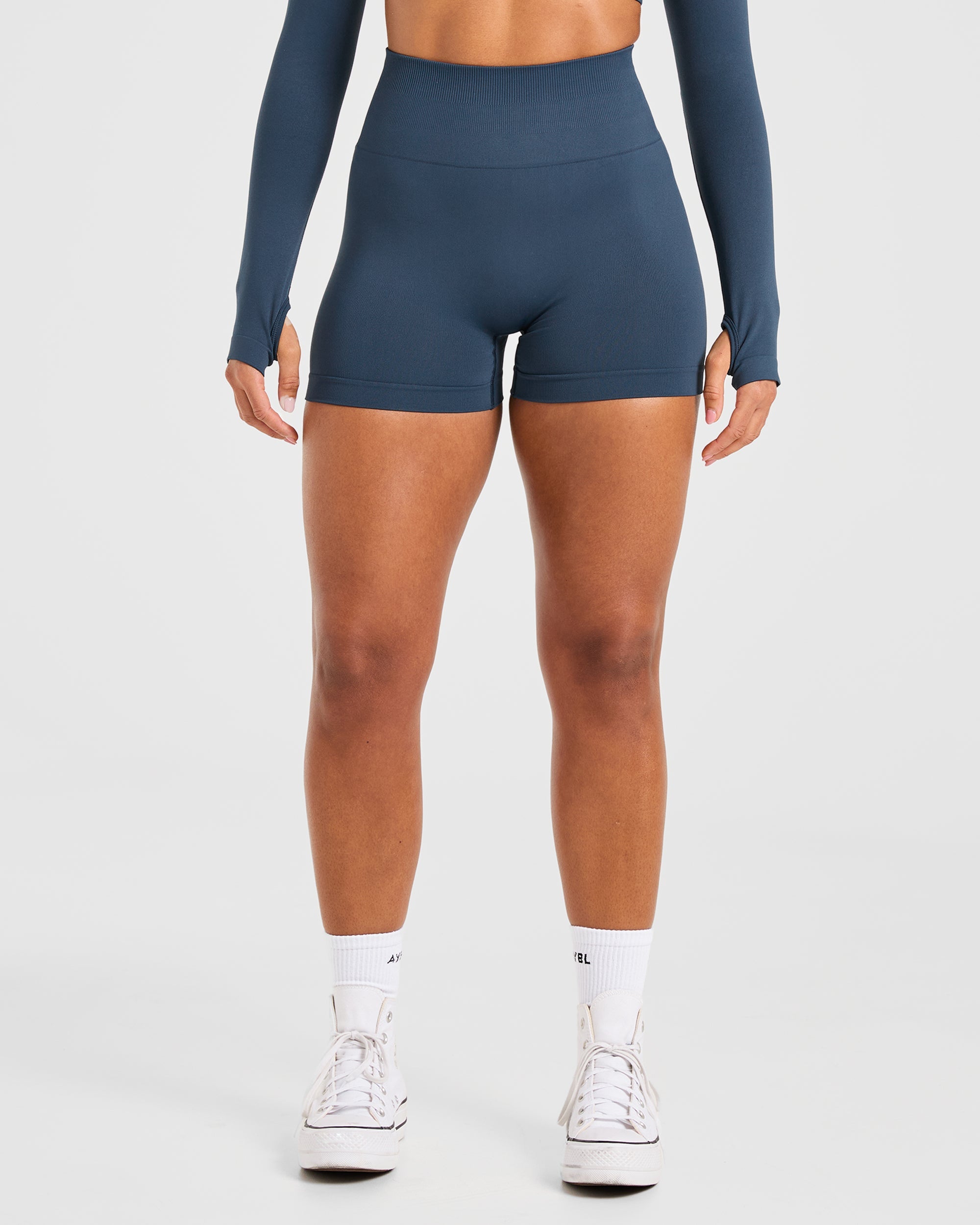 Shorts Sin Costuras Power - Azul Marino