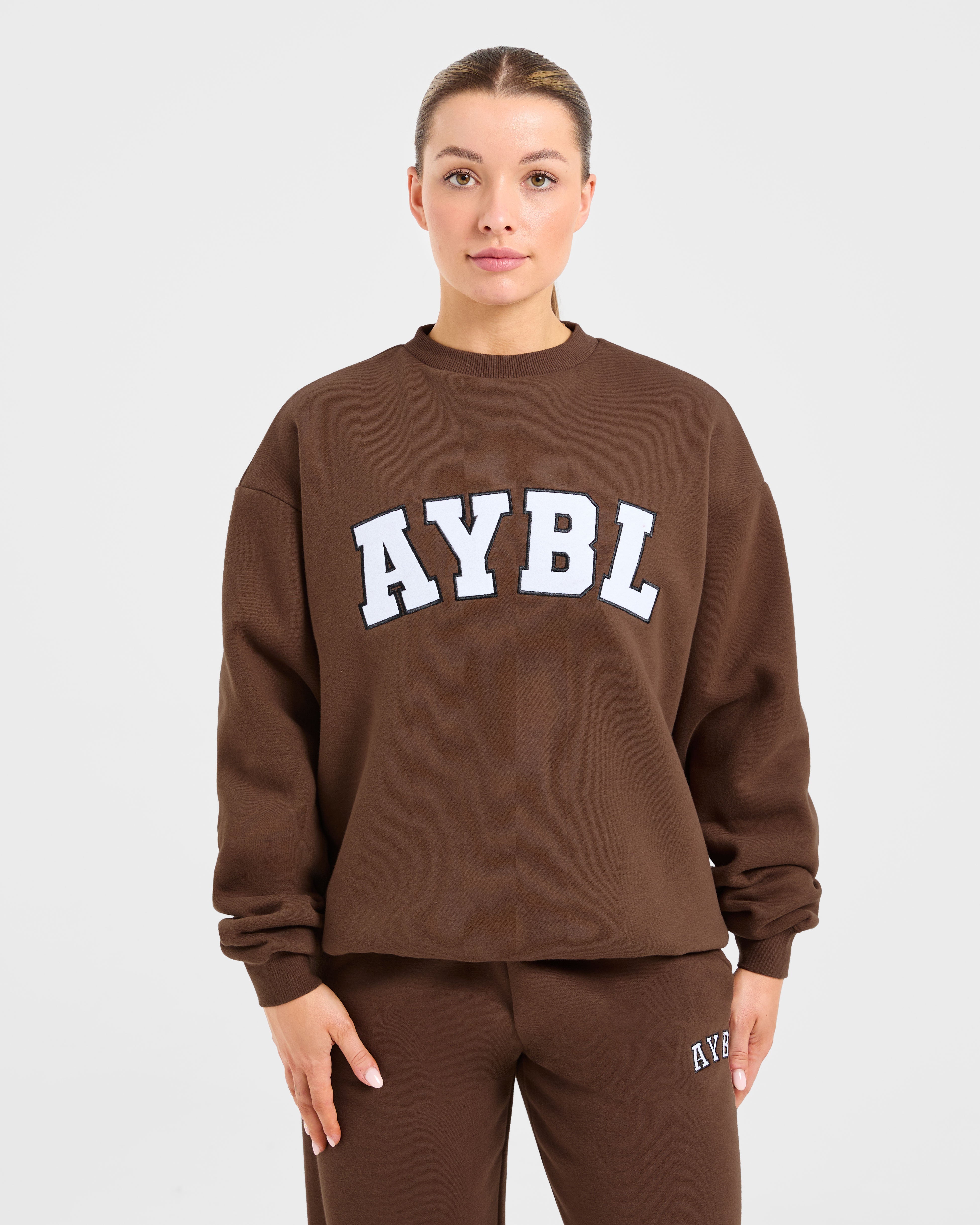 Sudadera Oversized Varsity 2.0 - Marrón