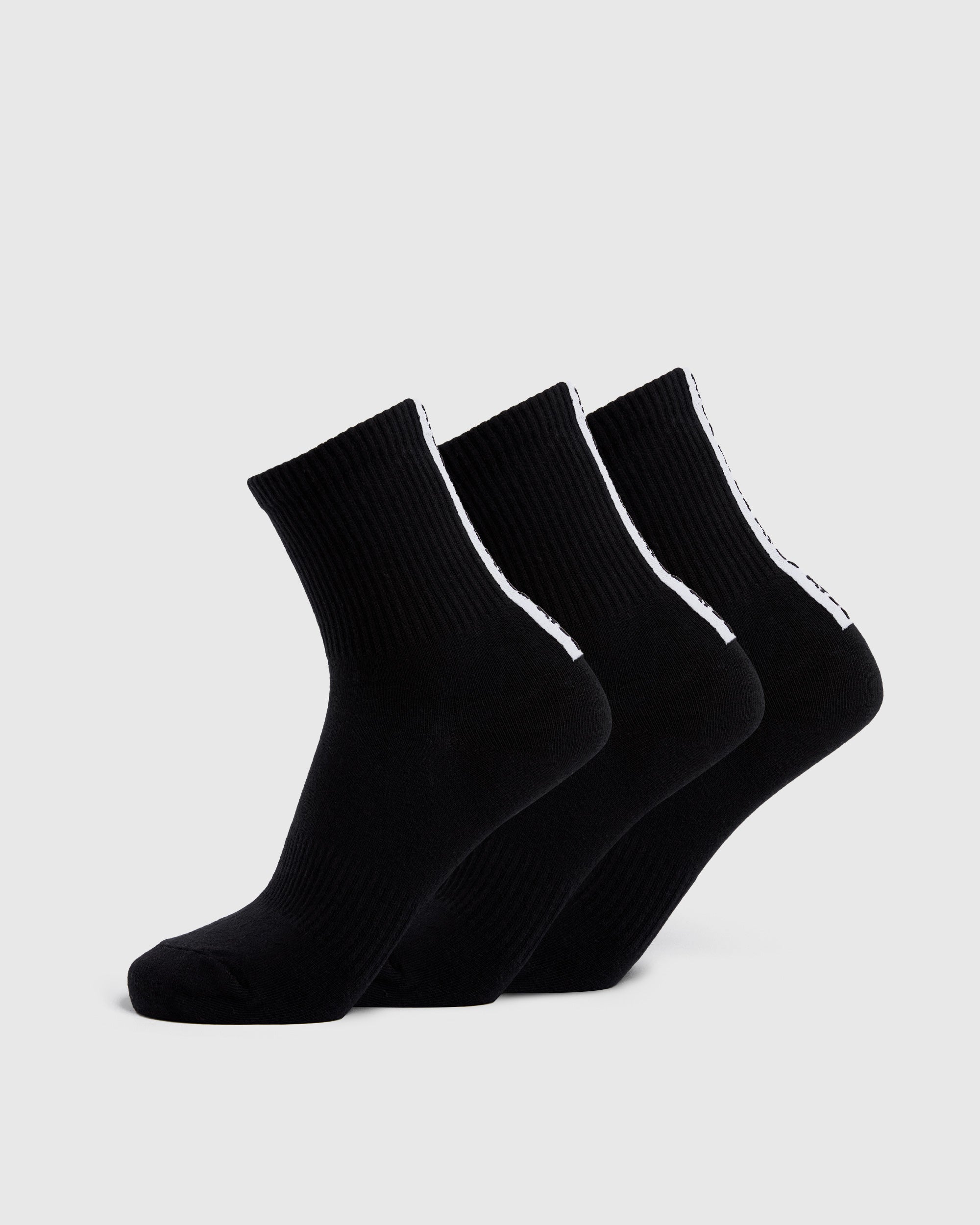 Calcetines de manga crew con estampado trasero diario (3 unidades)