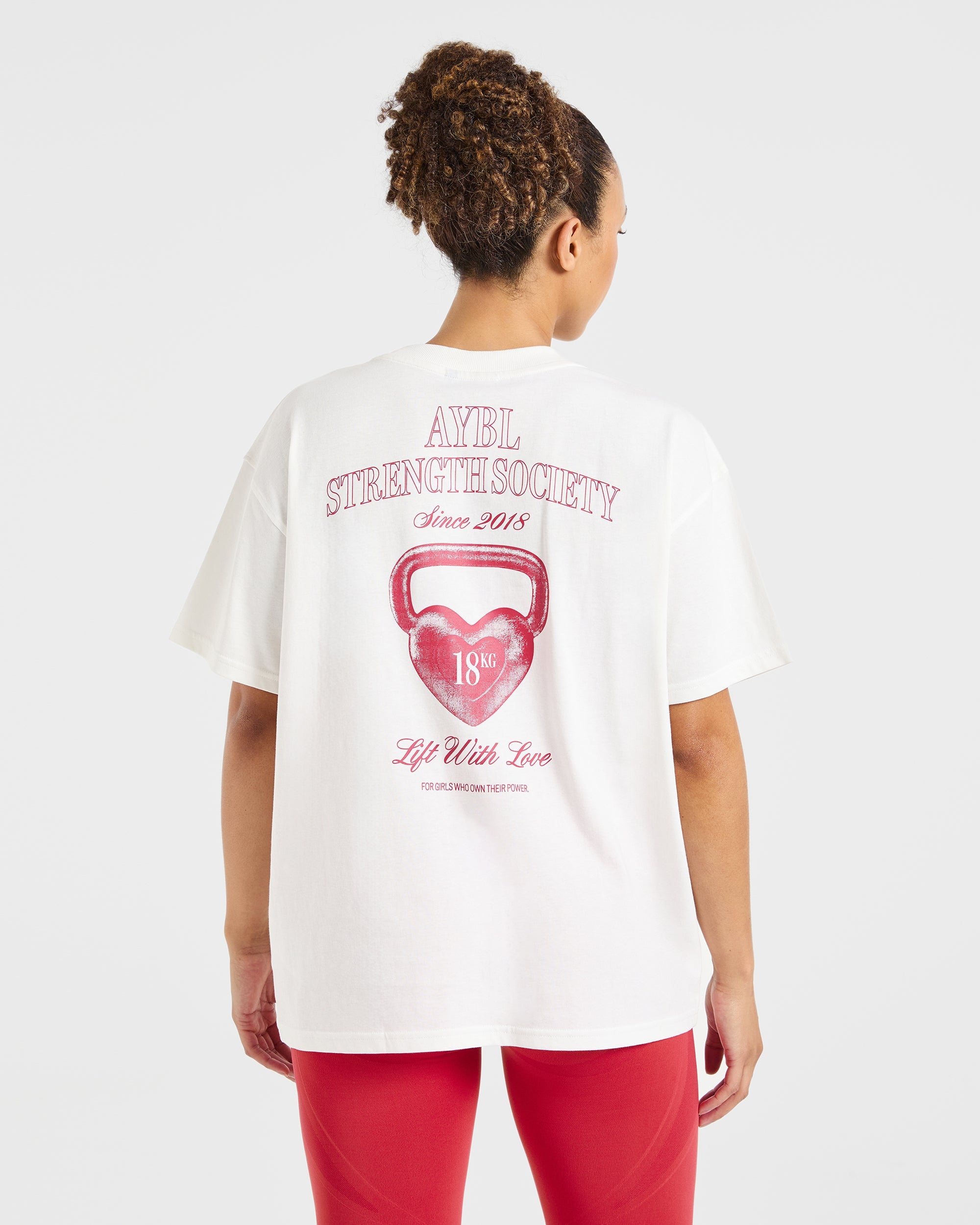 Camiseta Oversized Lift Love AYBL - Blanco