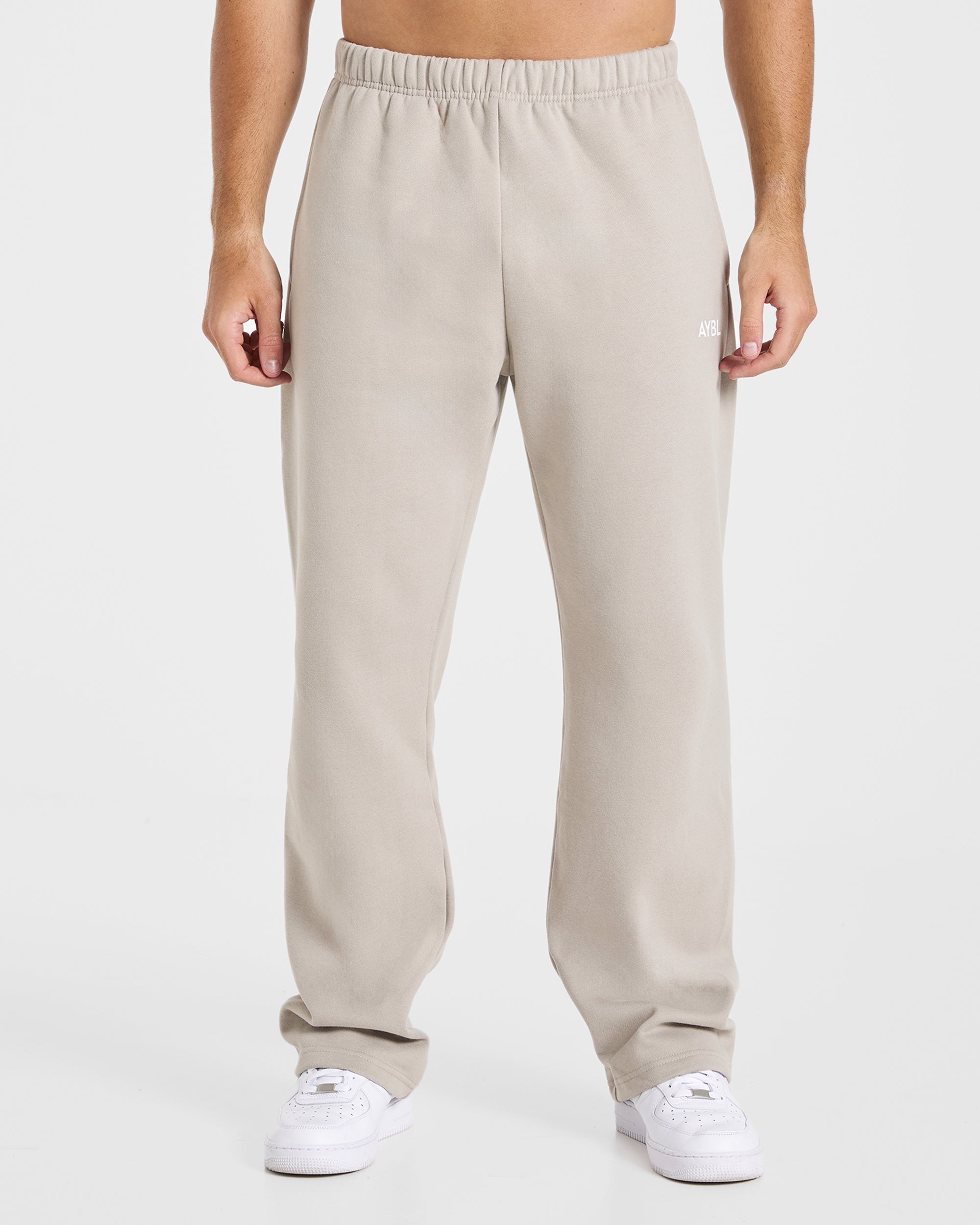 Pantalones Jogger Oversized Rectos Esenciales - Piedra