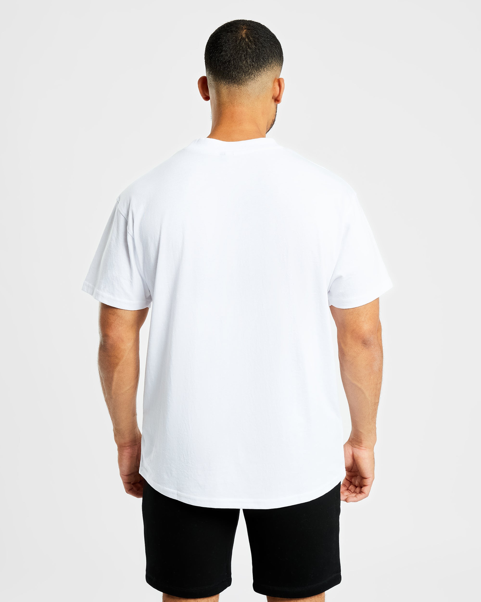 Camiseta Oversized de Varsity de Atletismo - Blanco
