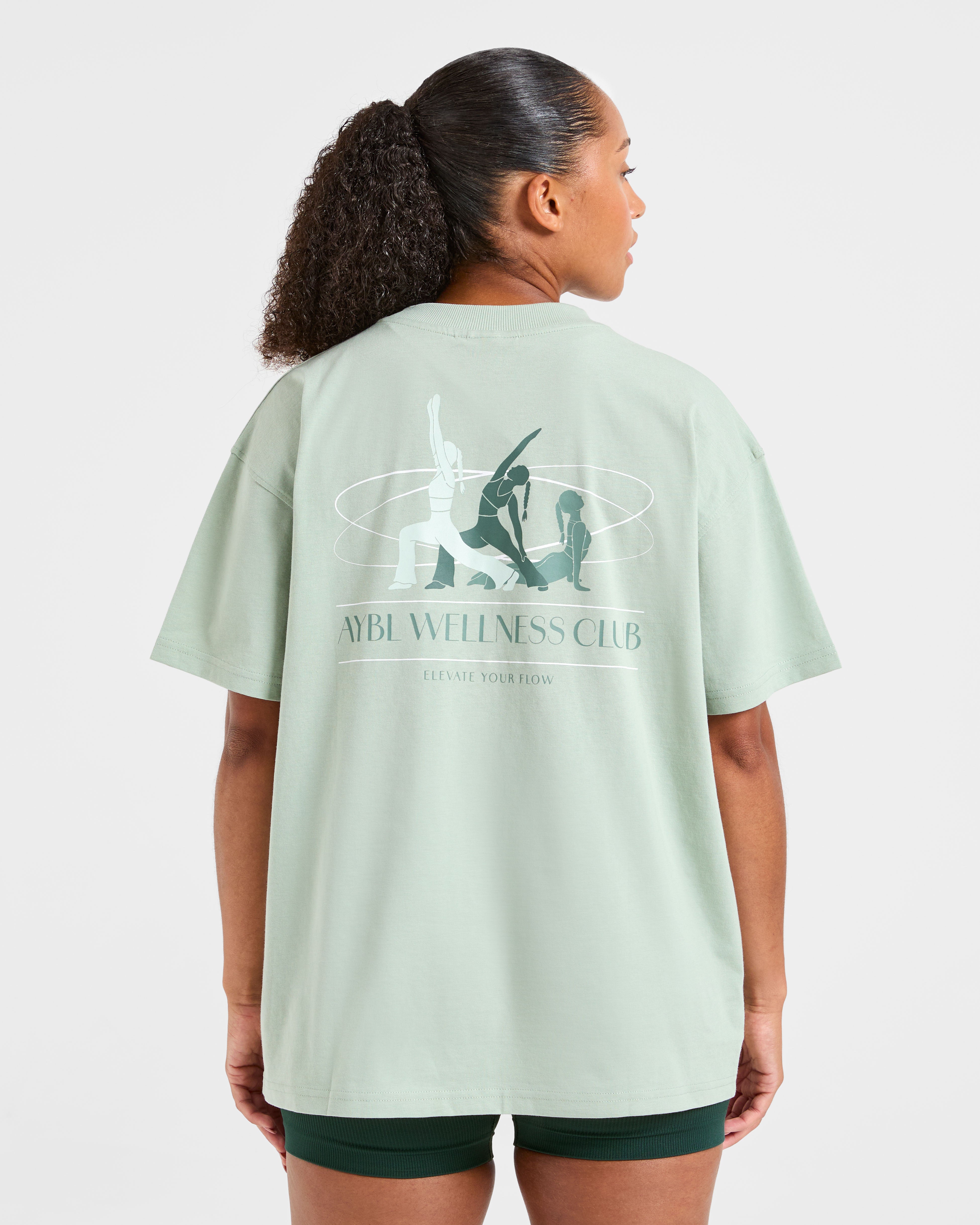 Camiseta Oversized AYBL Wellness - Verde