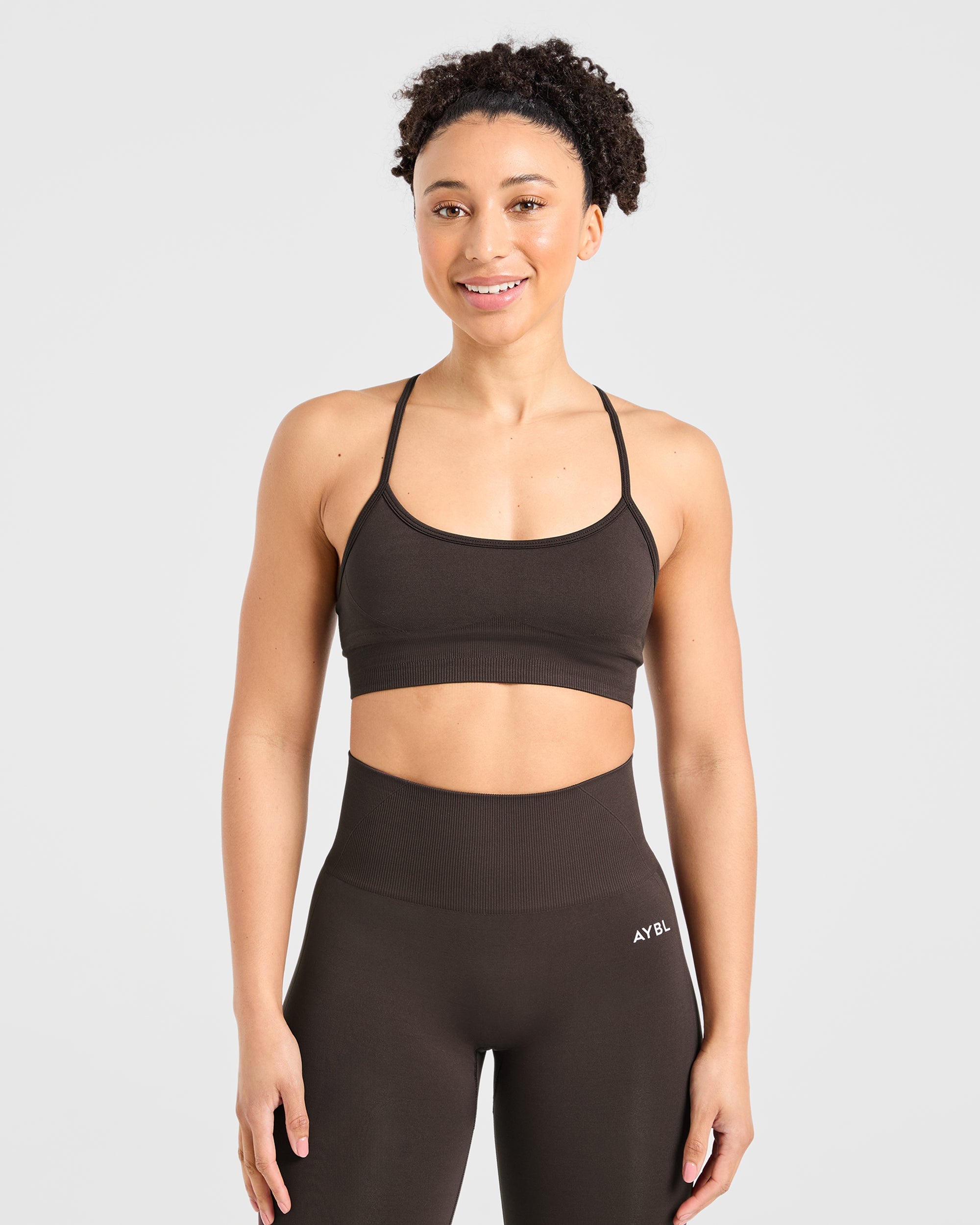 Empower Sports Bra Sin Costuras - Café Marrón