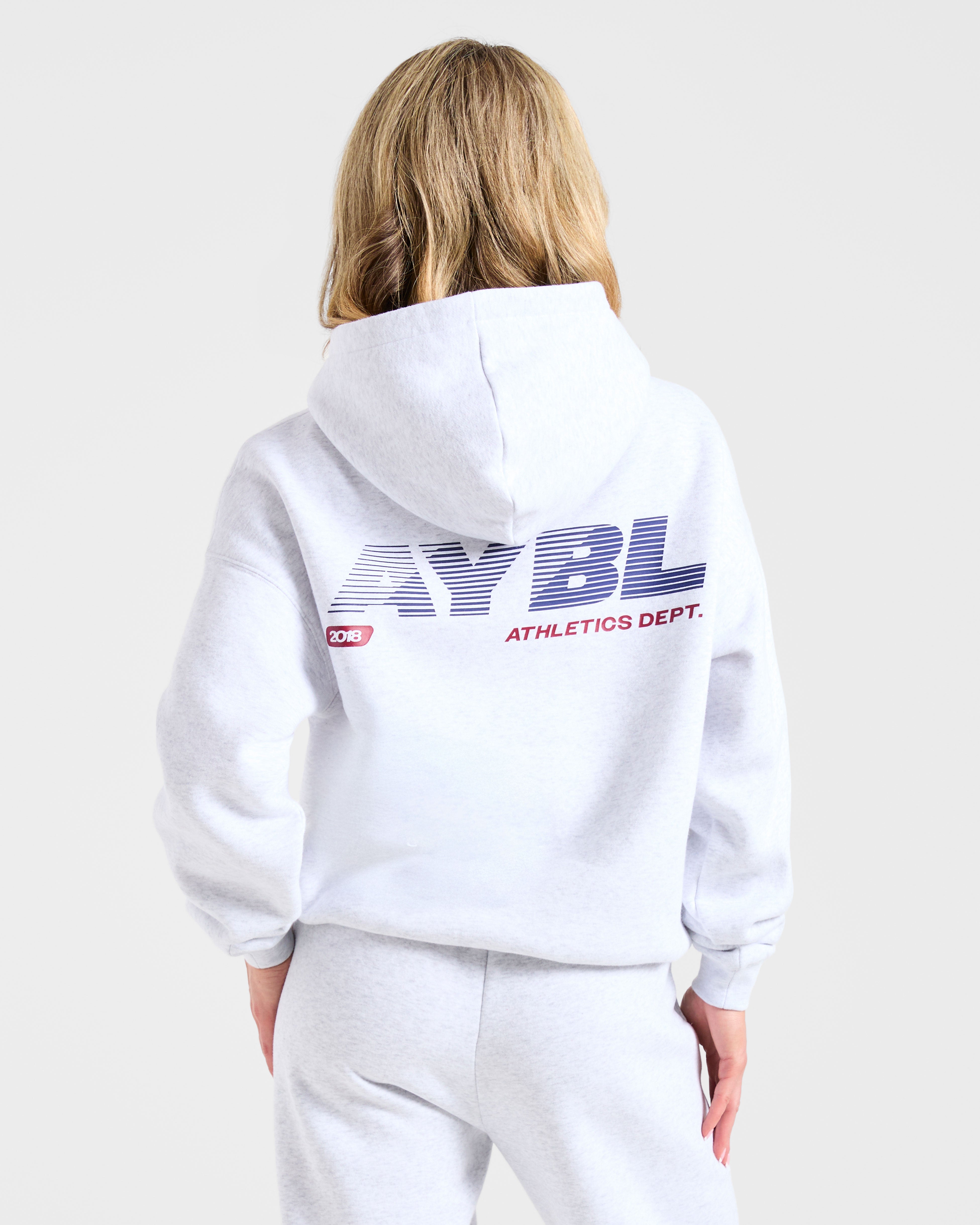 Sudadera Oversized del Departamento de Atletismo - Gris Marfil
