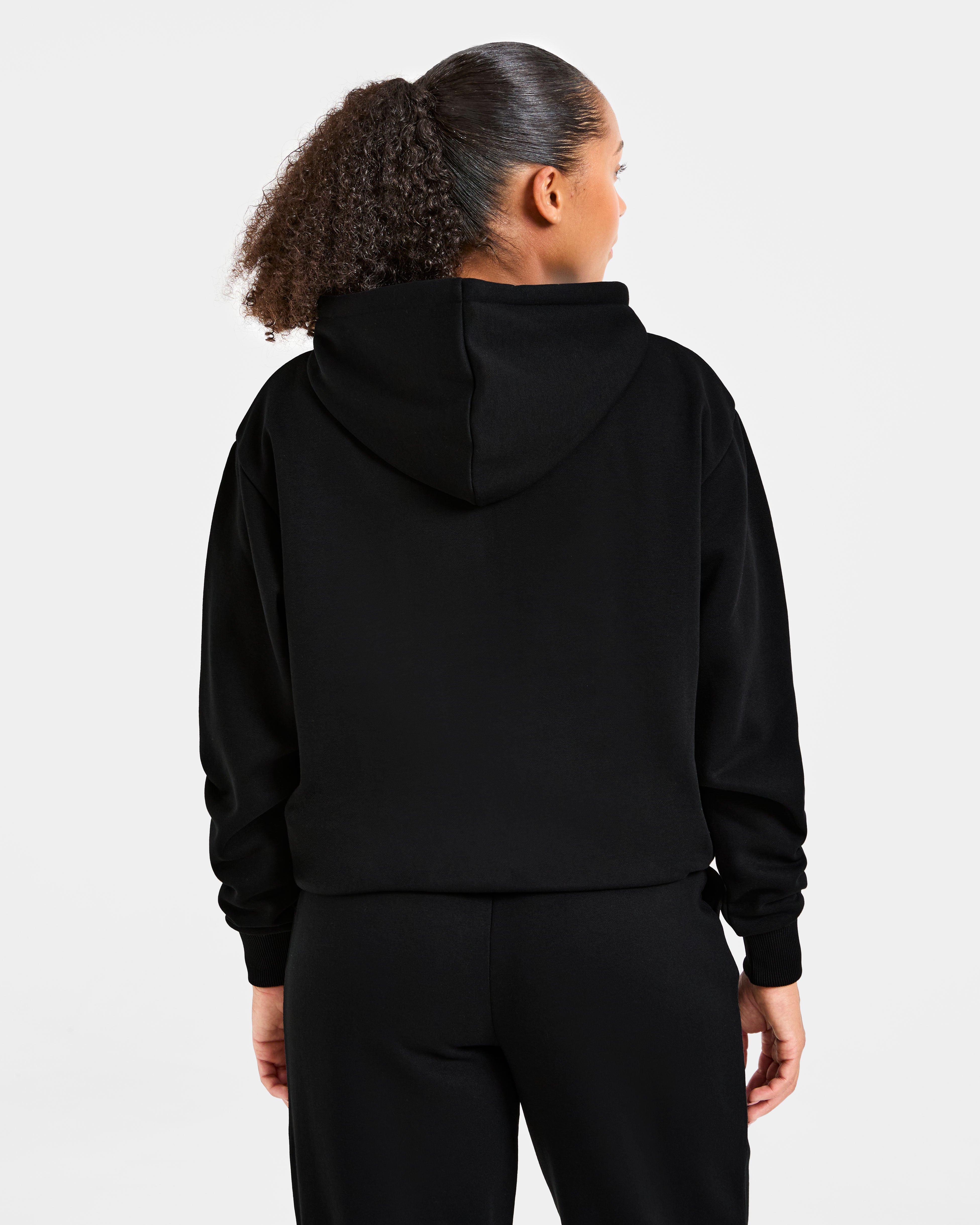 Sudadera Oversized con Cremallera de Estilo de Vida - Negro