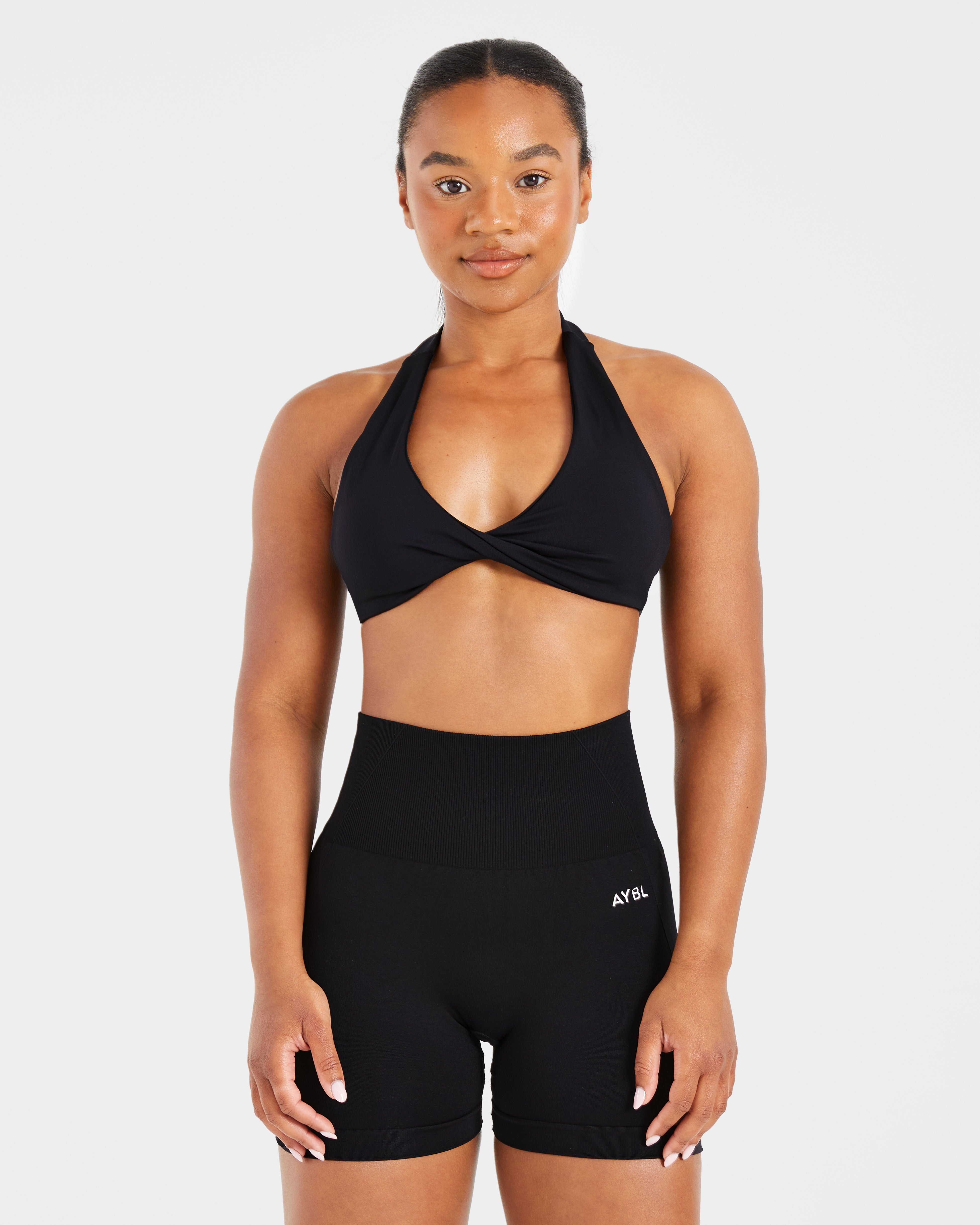 Sports Bra Halterneck Esencial - Negro