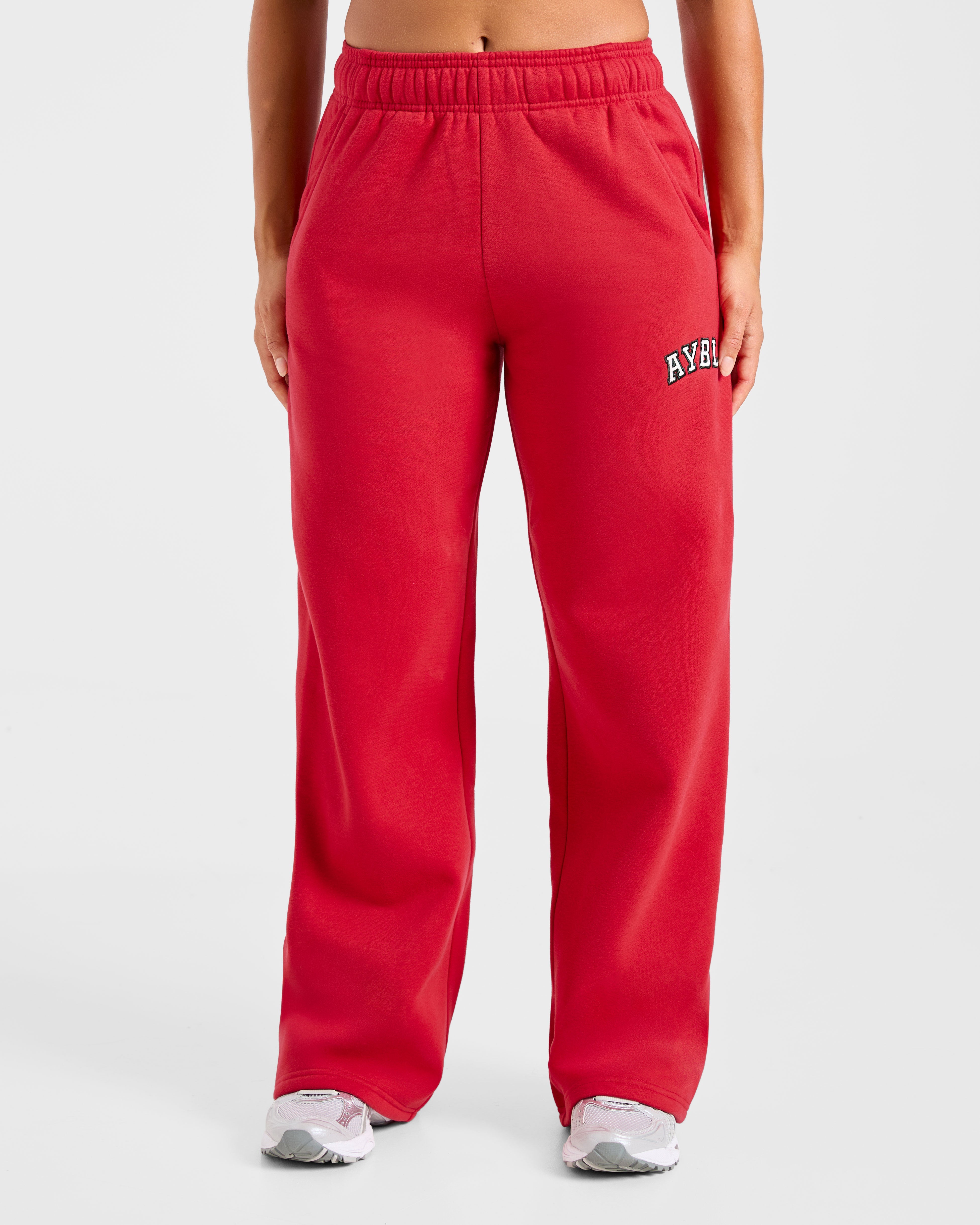 Jogger Varsity 2.0 de pierna recta oversize - Rojo