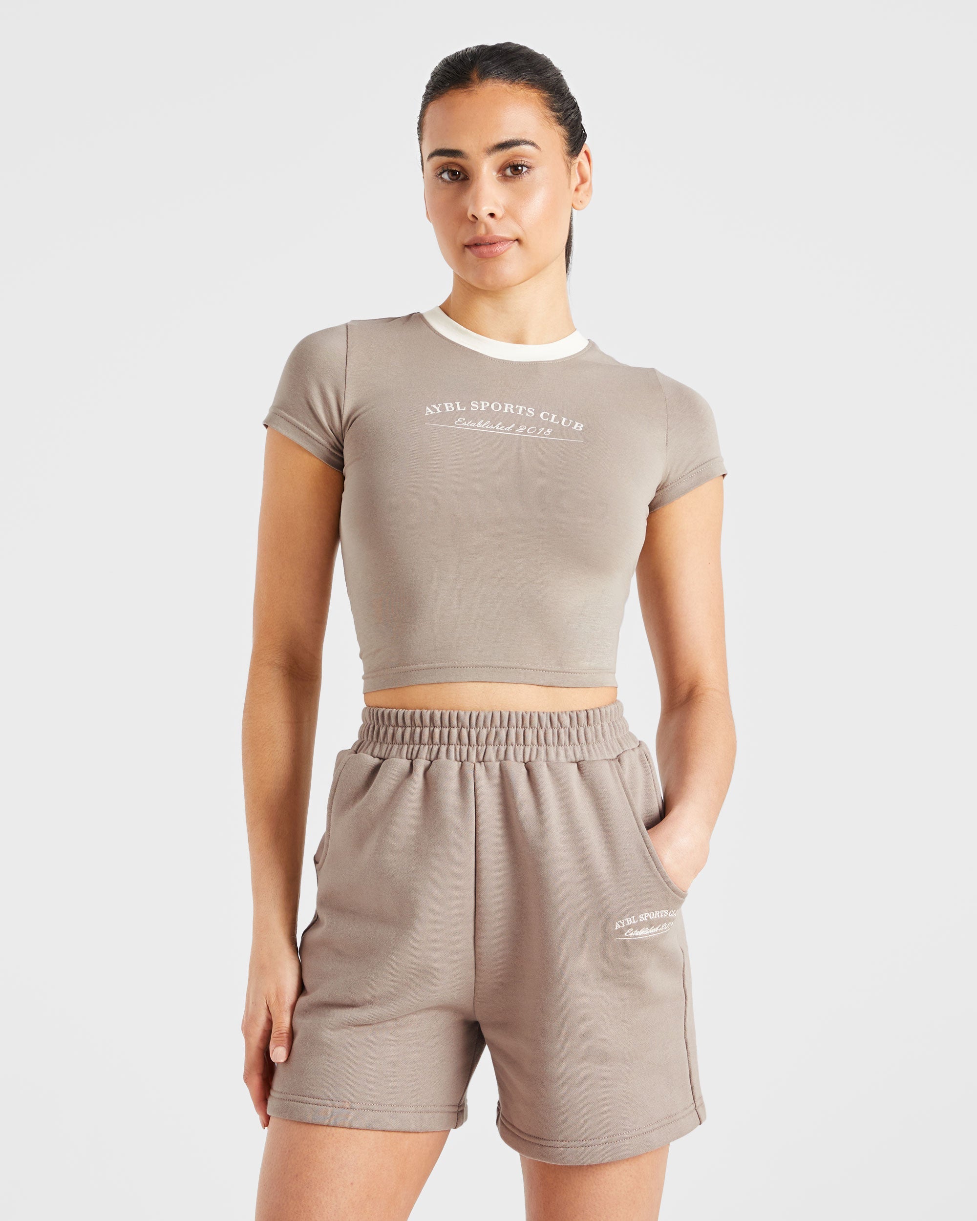 Camiseta Baby de Corte Corto - Moca