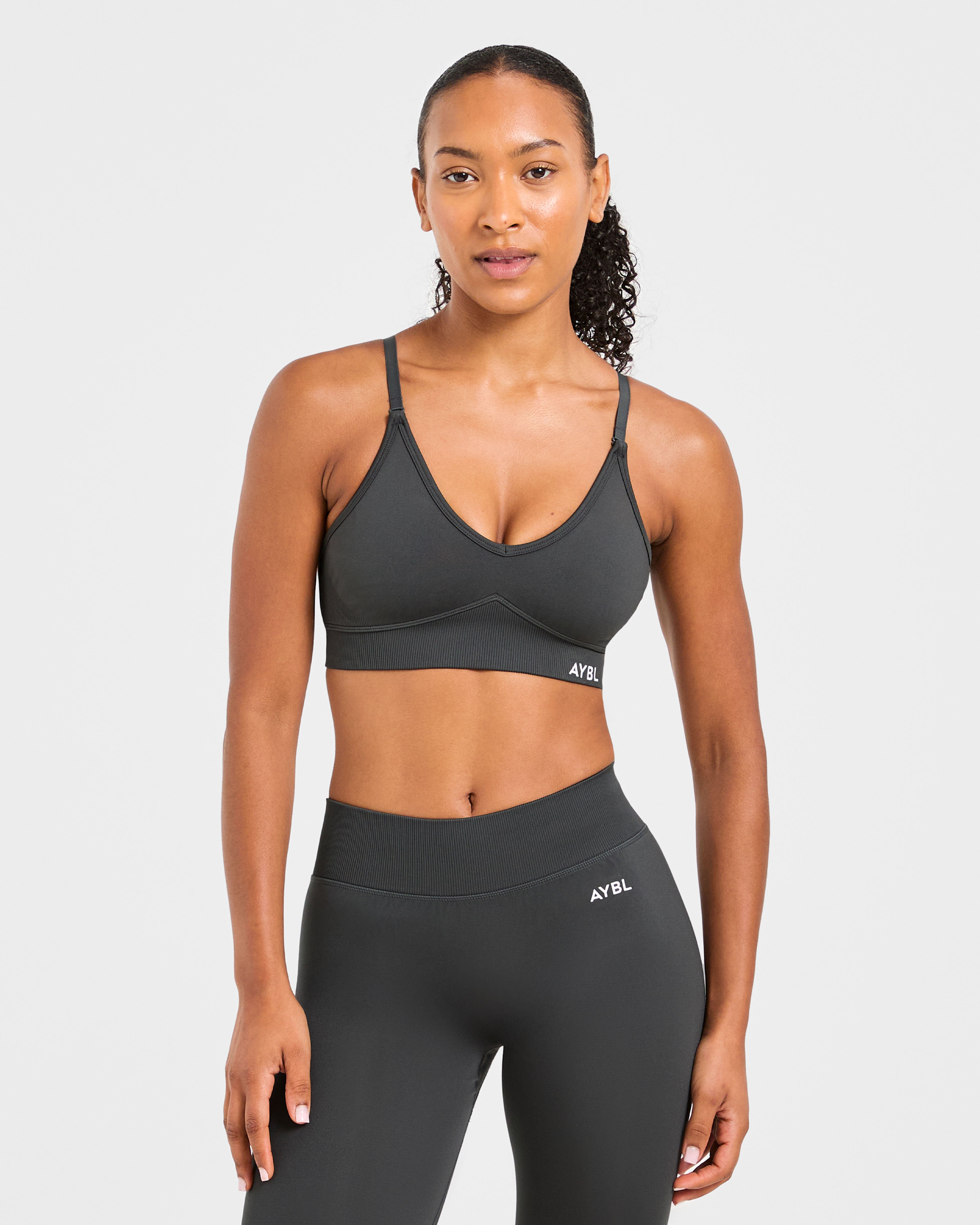 Adapt Sports Bra Sin Costuras - Gris Oscuro