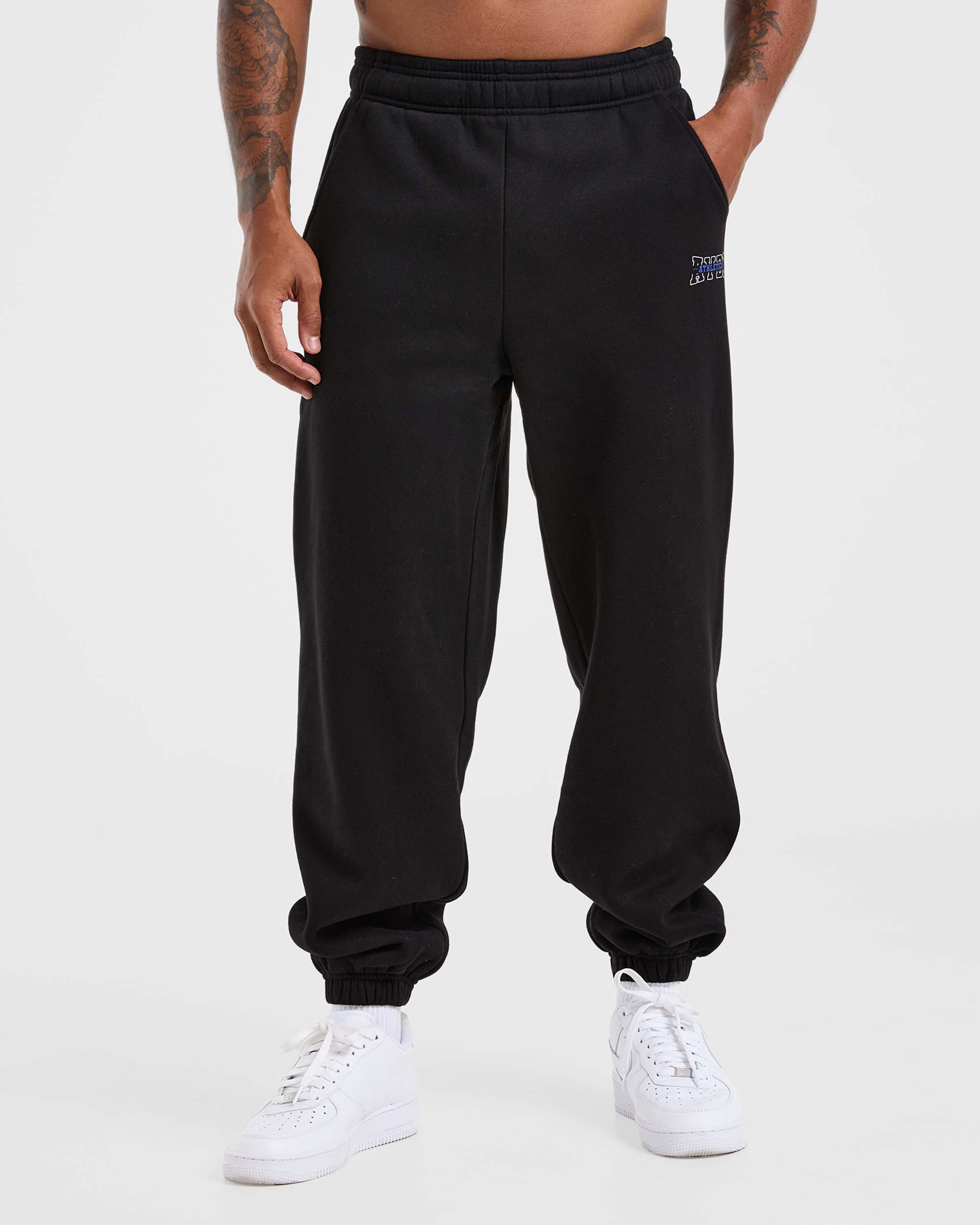 Pantalones Jogger Oversized de Atletismo - Negro