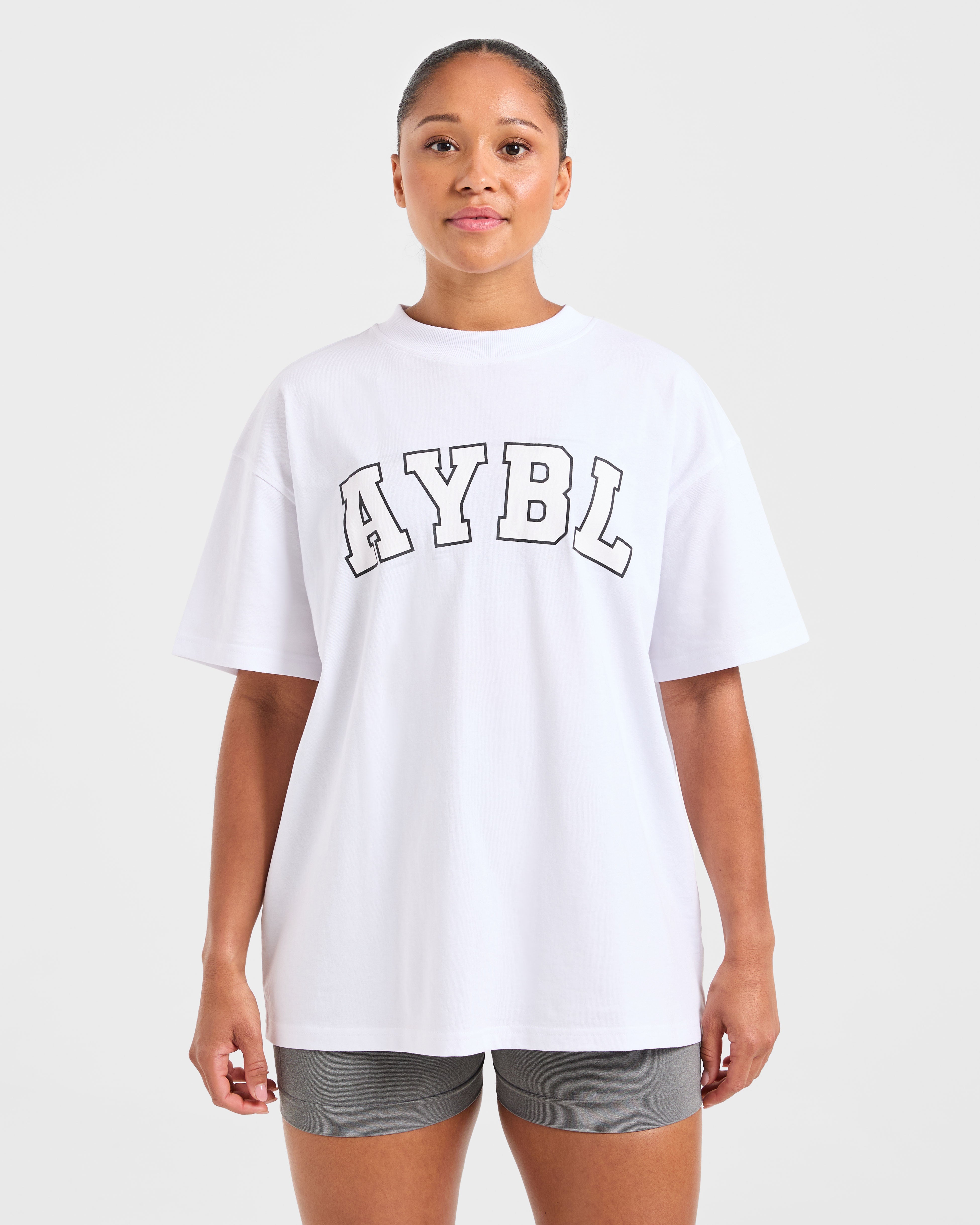 Camiseta Oversized Varsity 2.0 - Blanco