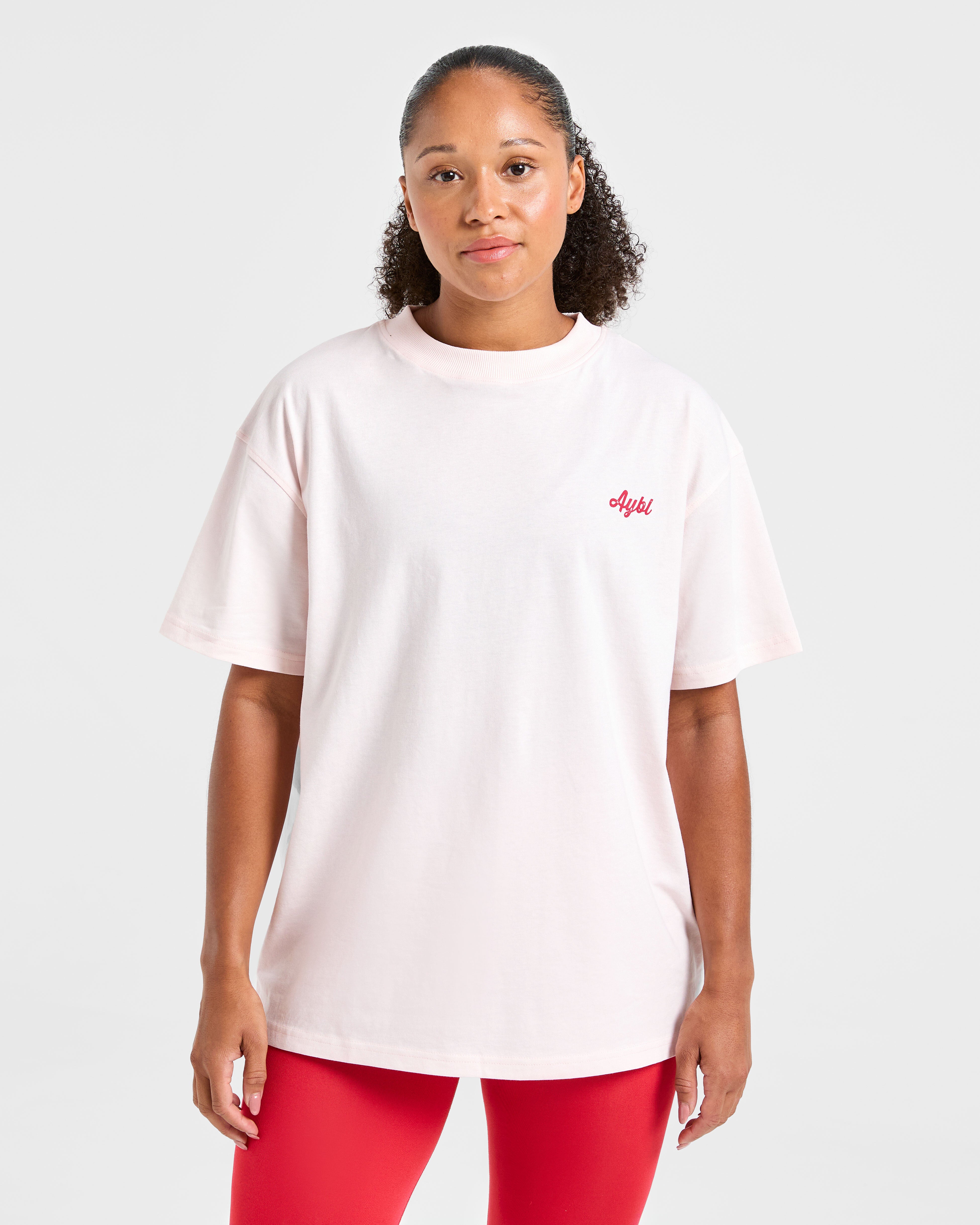 Camiseta Oversized Retro Athletics Club - Rosa