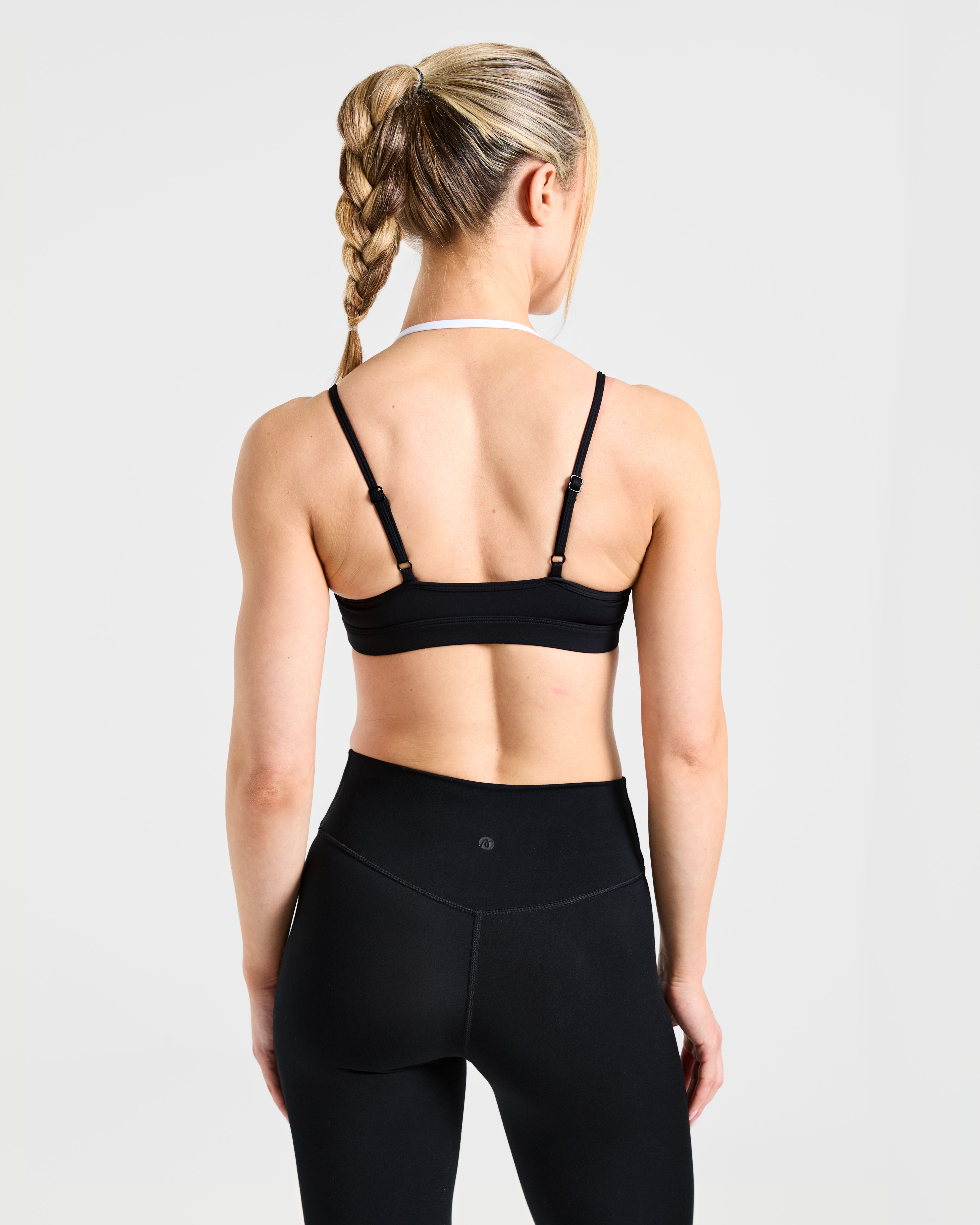 Sports Bra Doble Capa Esencial - Negro/Blanco