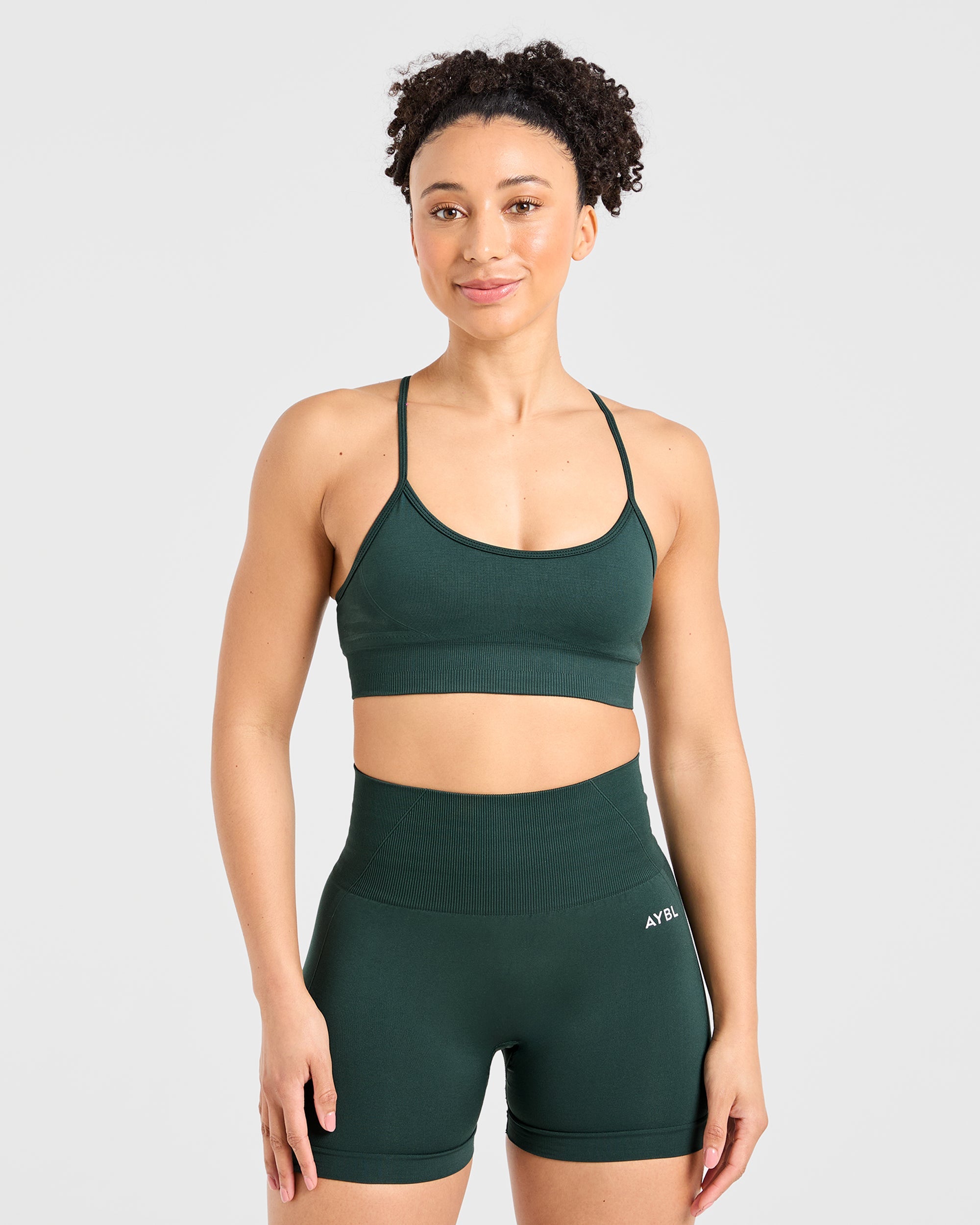Empower Bra Deportivo Sin Costuras - Verde Oscuro