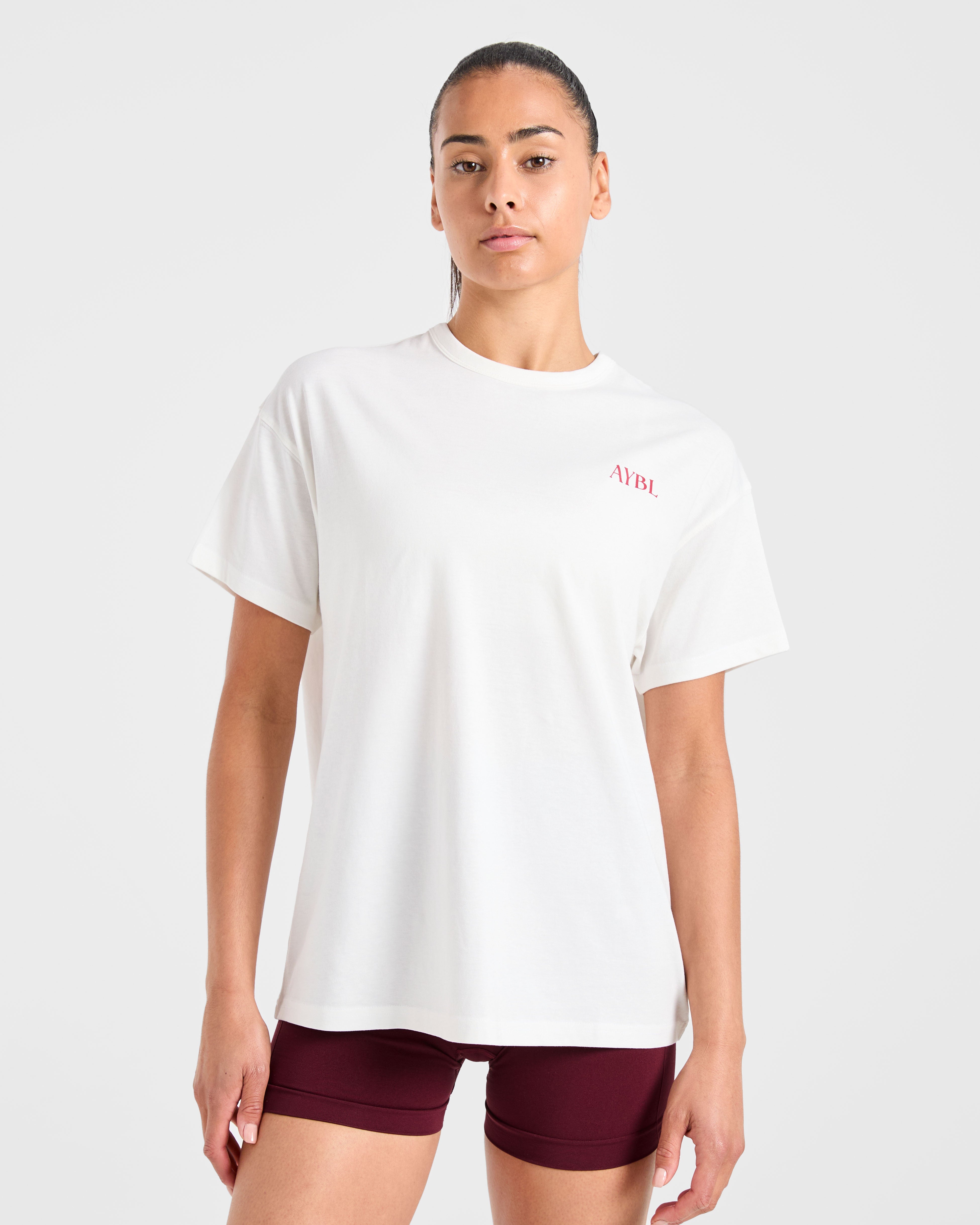 Camiseta Oversized del Club de Atletismo - Blanco