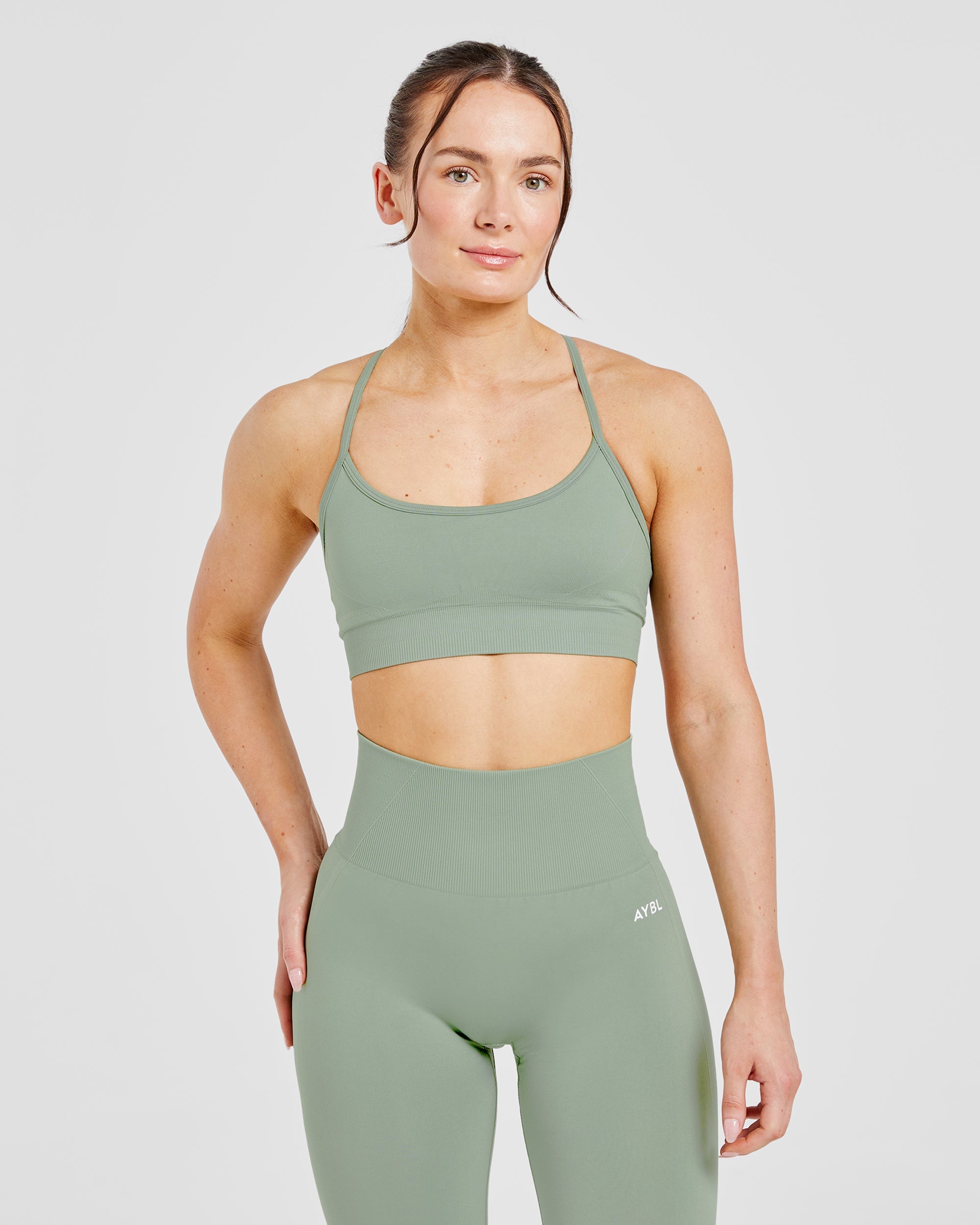 Empower Sports Bra sin costuras - Verde bosque
