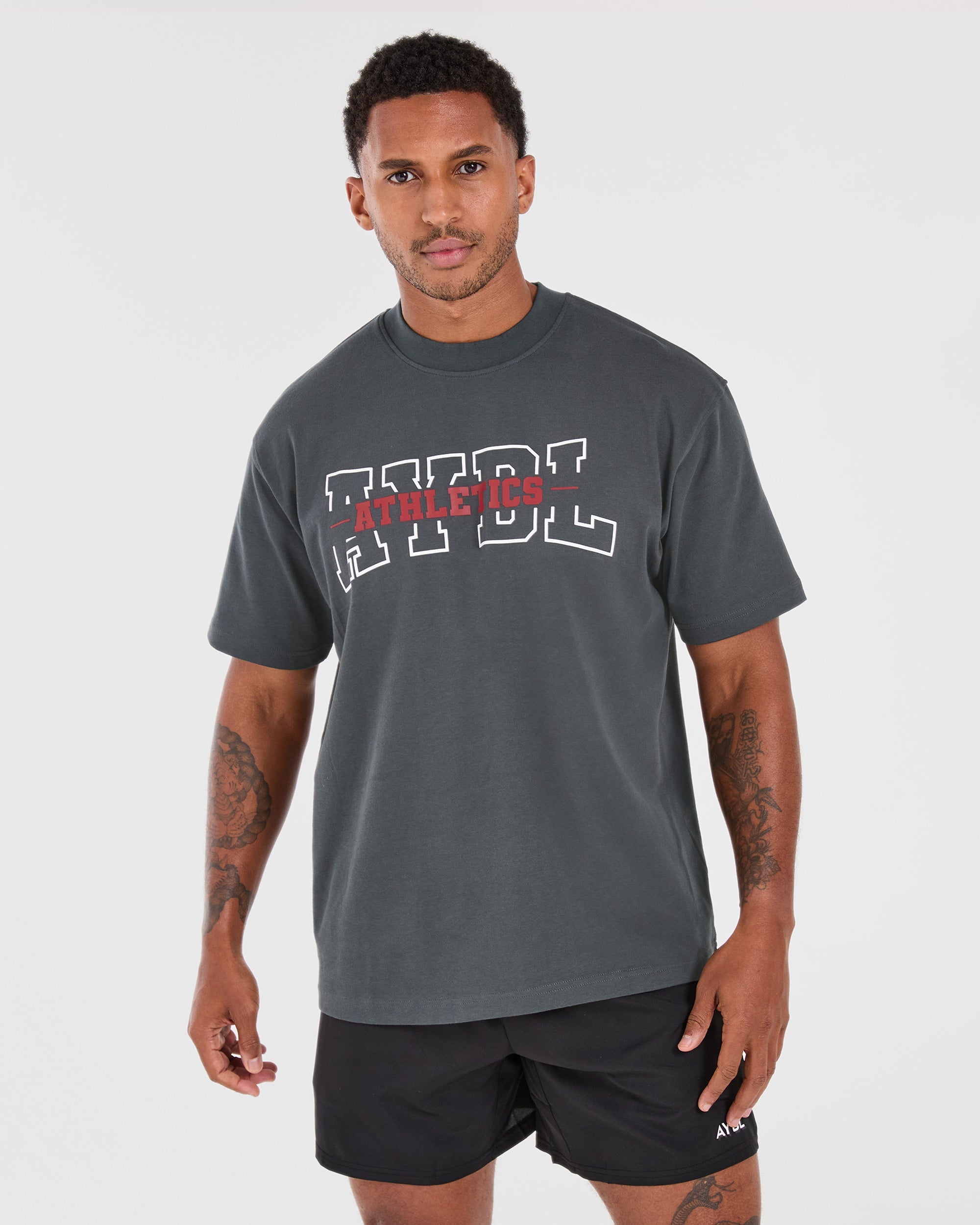 Camiseta Oversized de Atletismo - Carbón