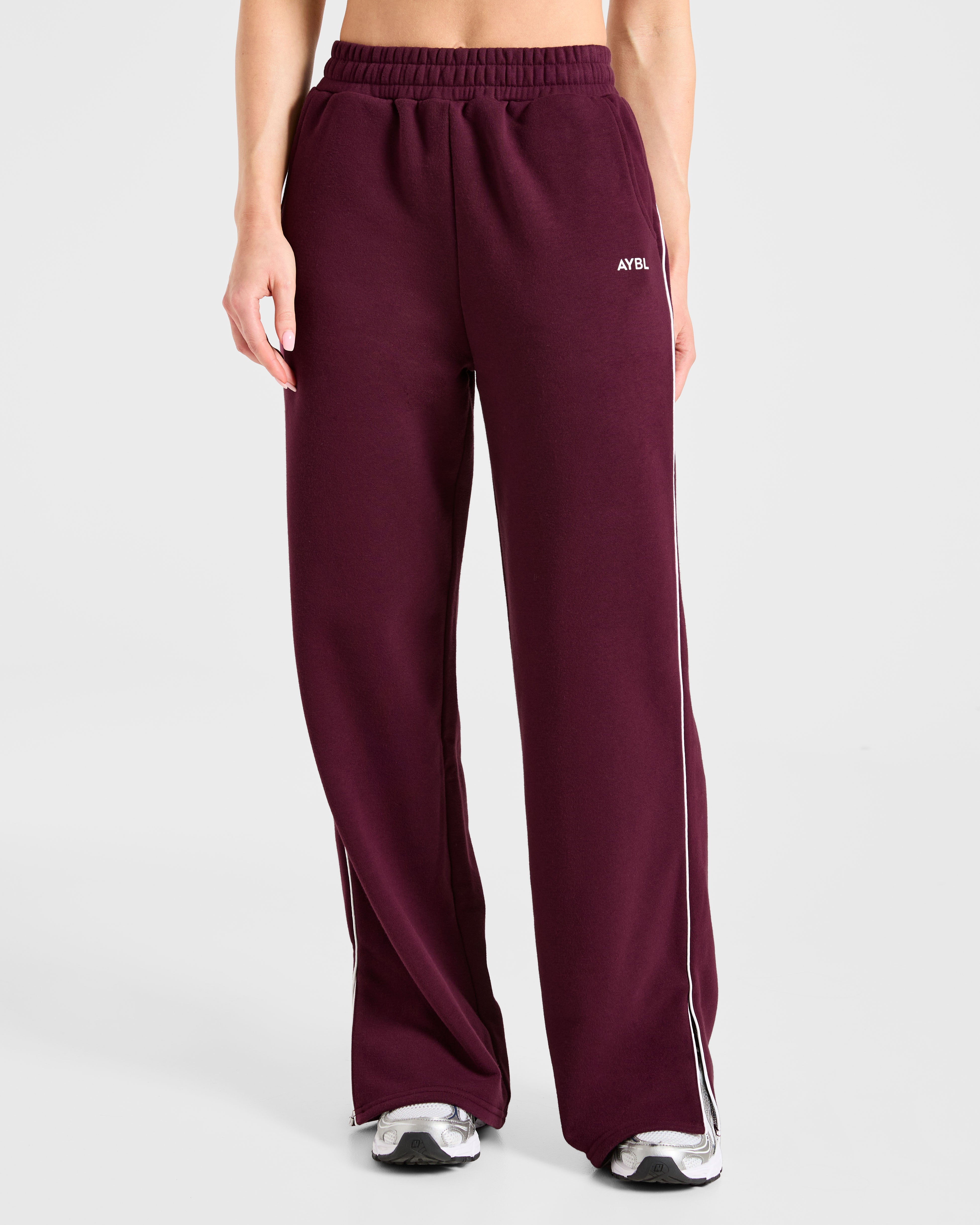 Pantalones Jogger de Pierna Recta - Mulberry Oscuro