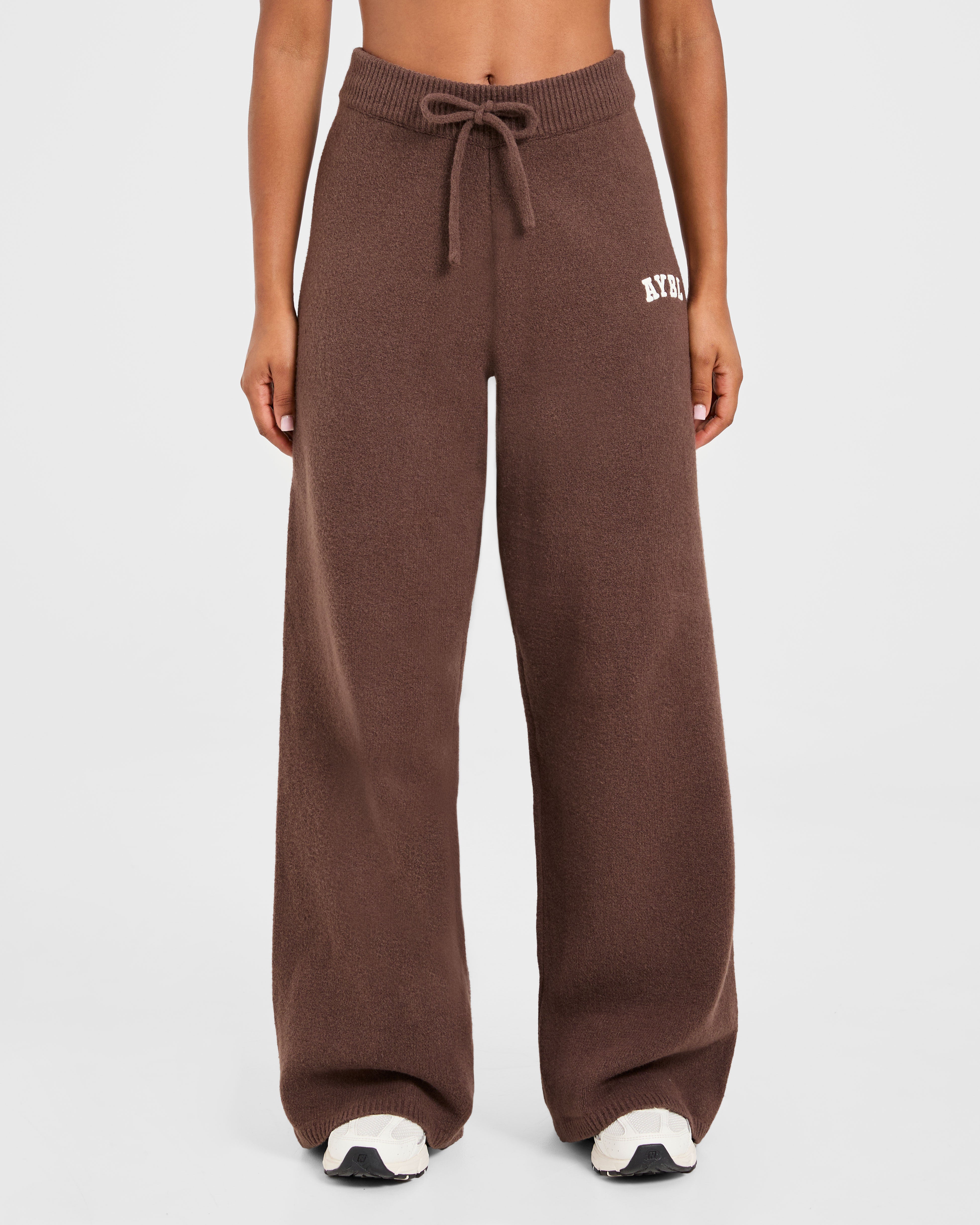 Pantalones Jogger Oversized de Tejido Varsity - Marrón