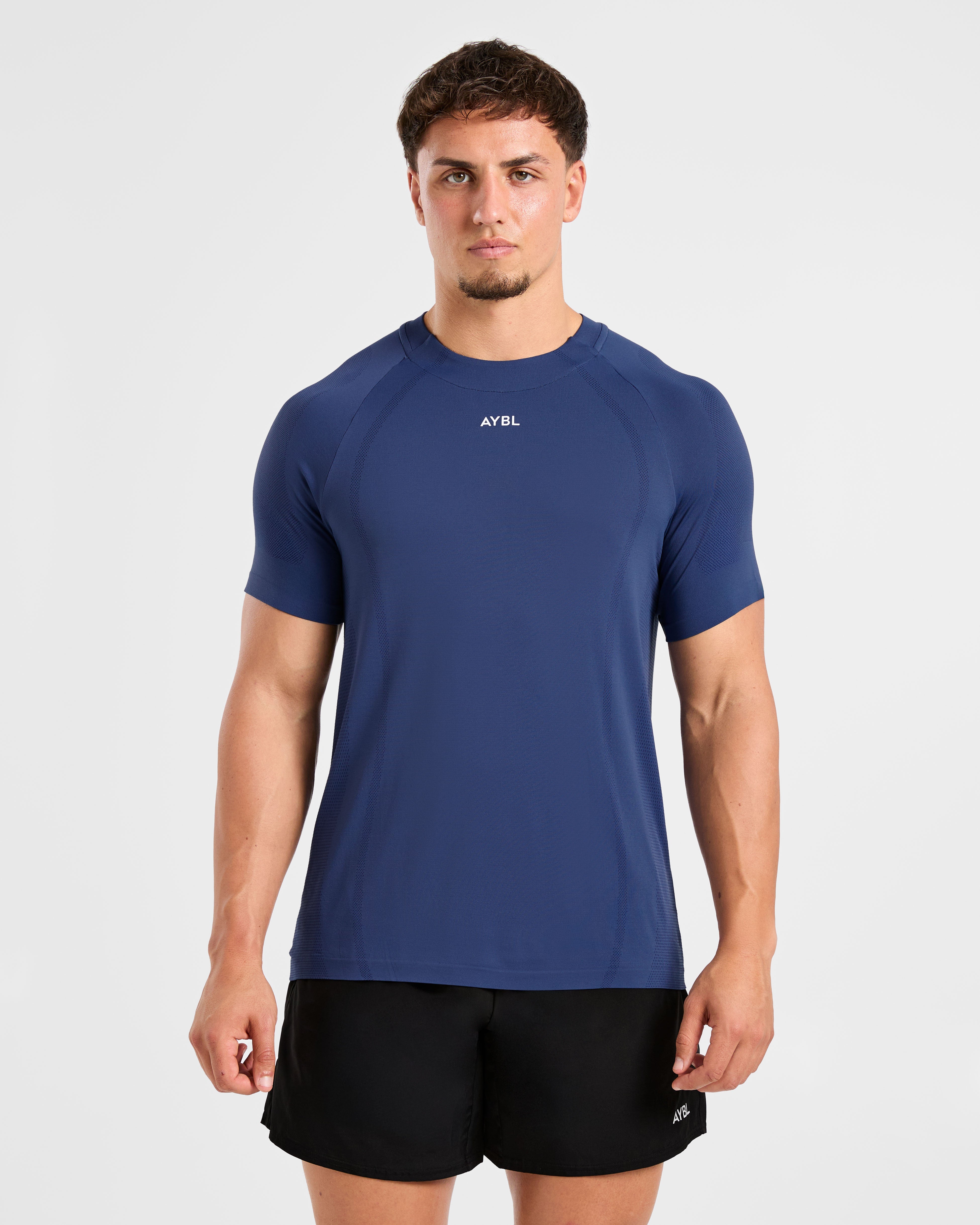 Camiseta sin costuras Attain - Azul marino pálido