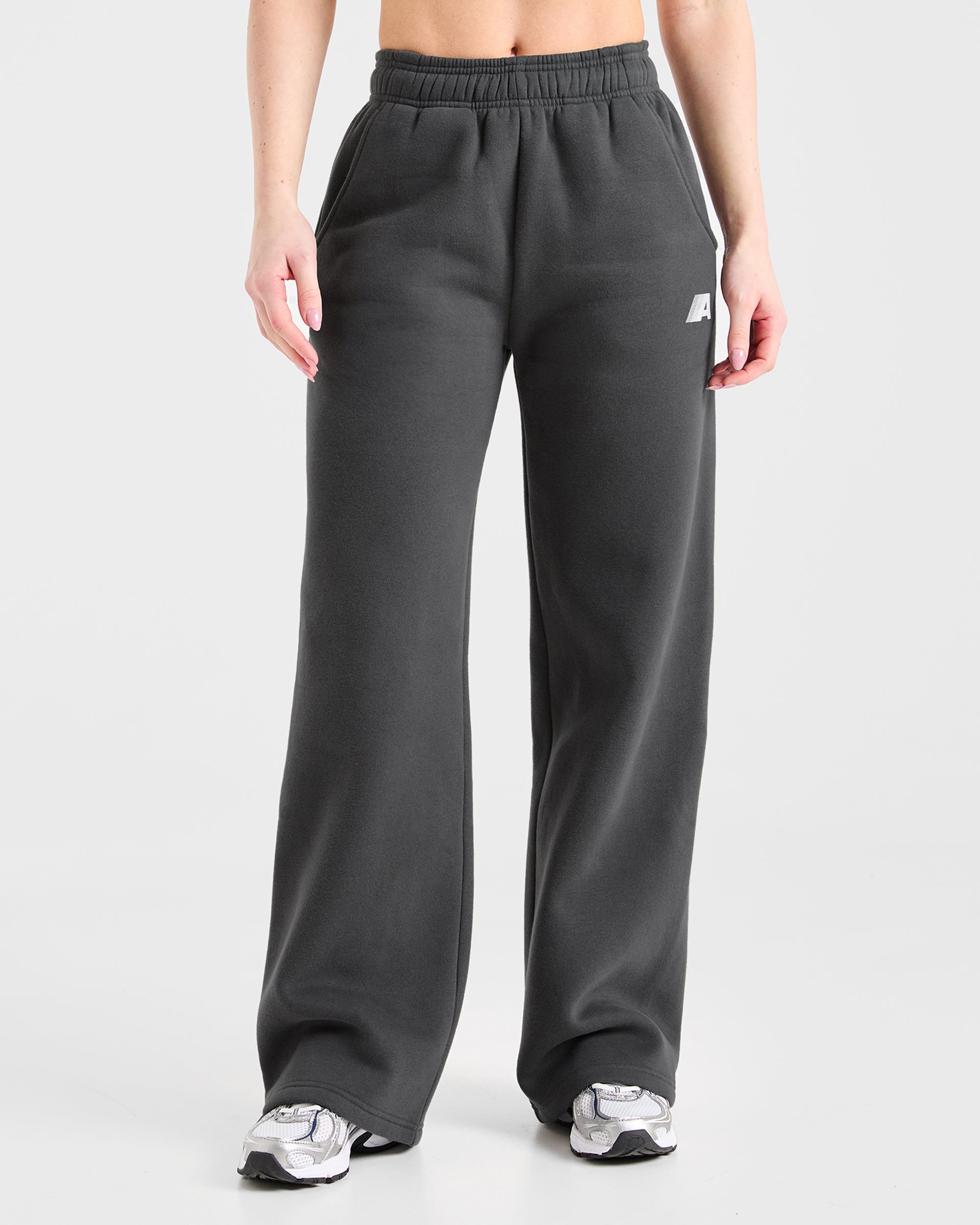 Pantalones Jogger de Pierna Recta Retro Athletics - Gris Oscuro
