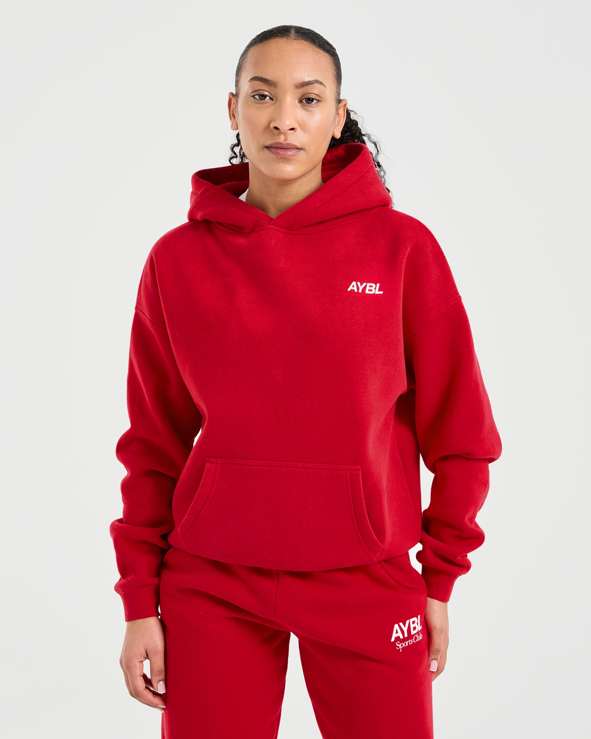 Sudadera Oversized del Club Deportivo AYBL - Rojo Verdadero