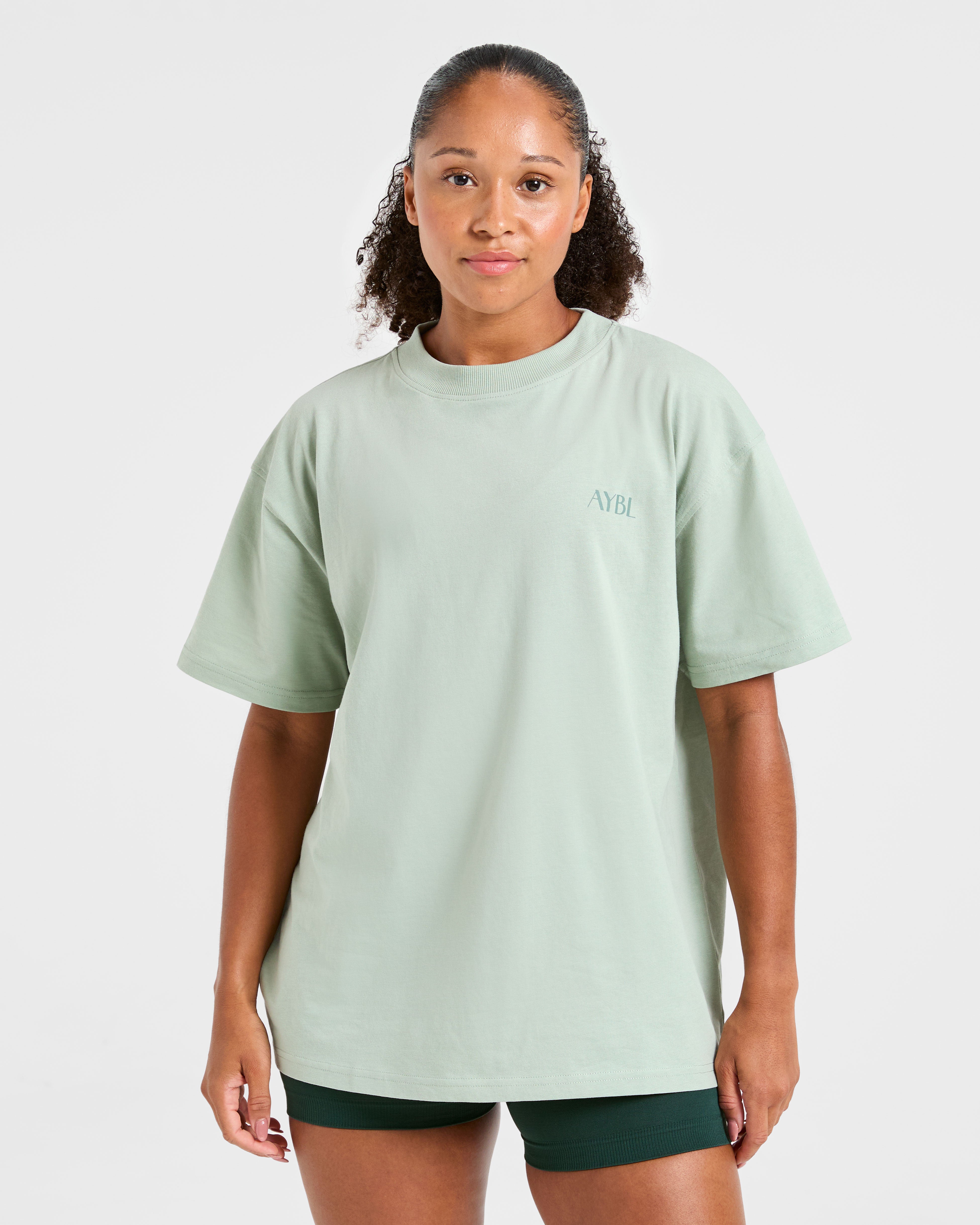 Camiseta Oversized AYBL Wellness - Verde