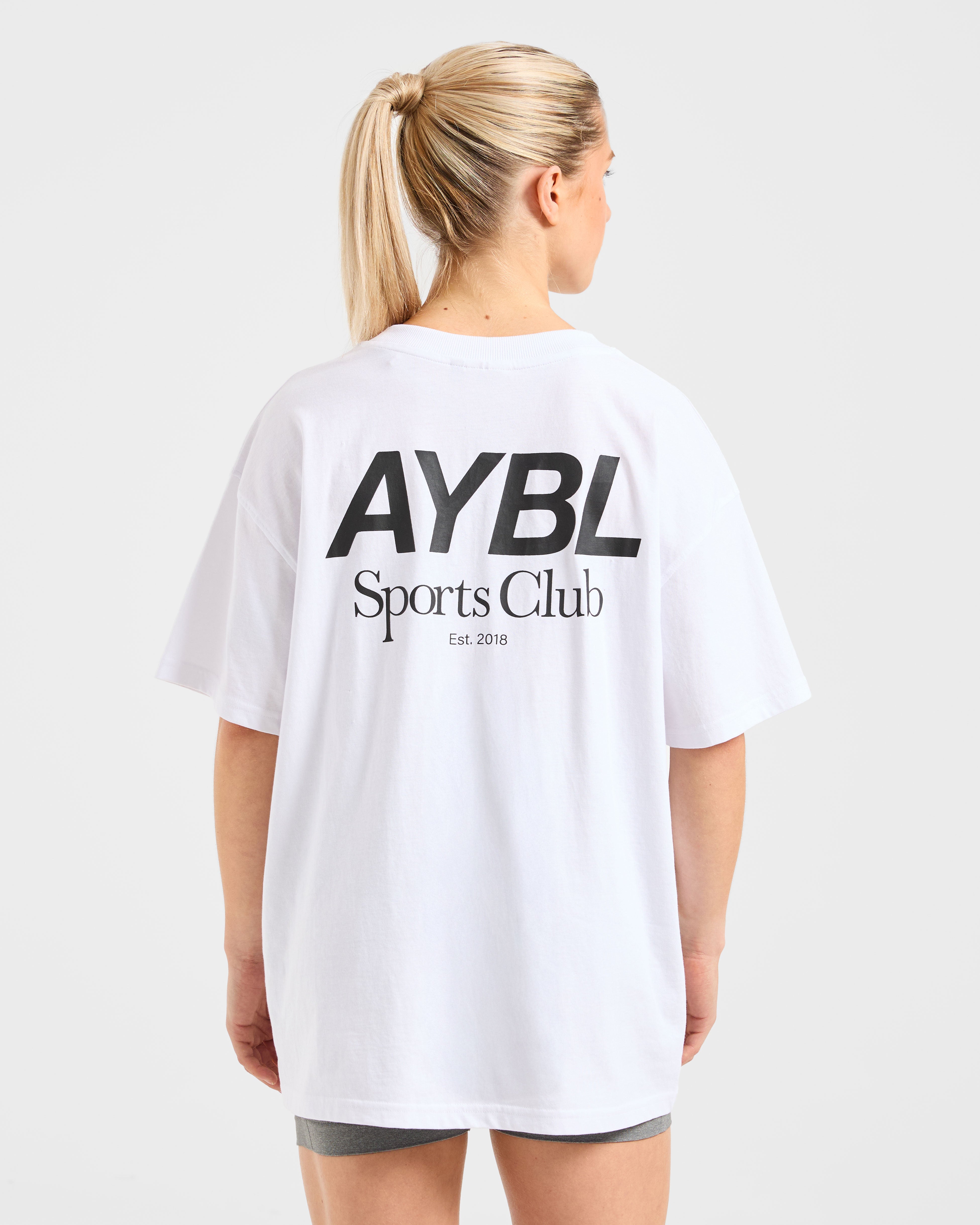 Camiseta Oversized del Club Deportivo AYBL - Blanco