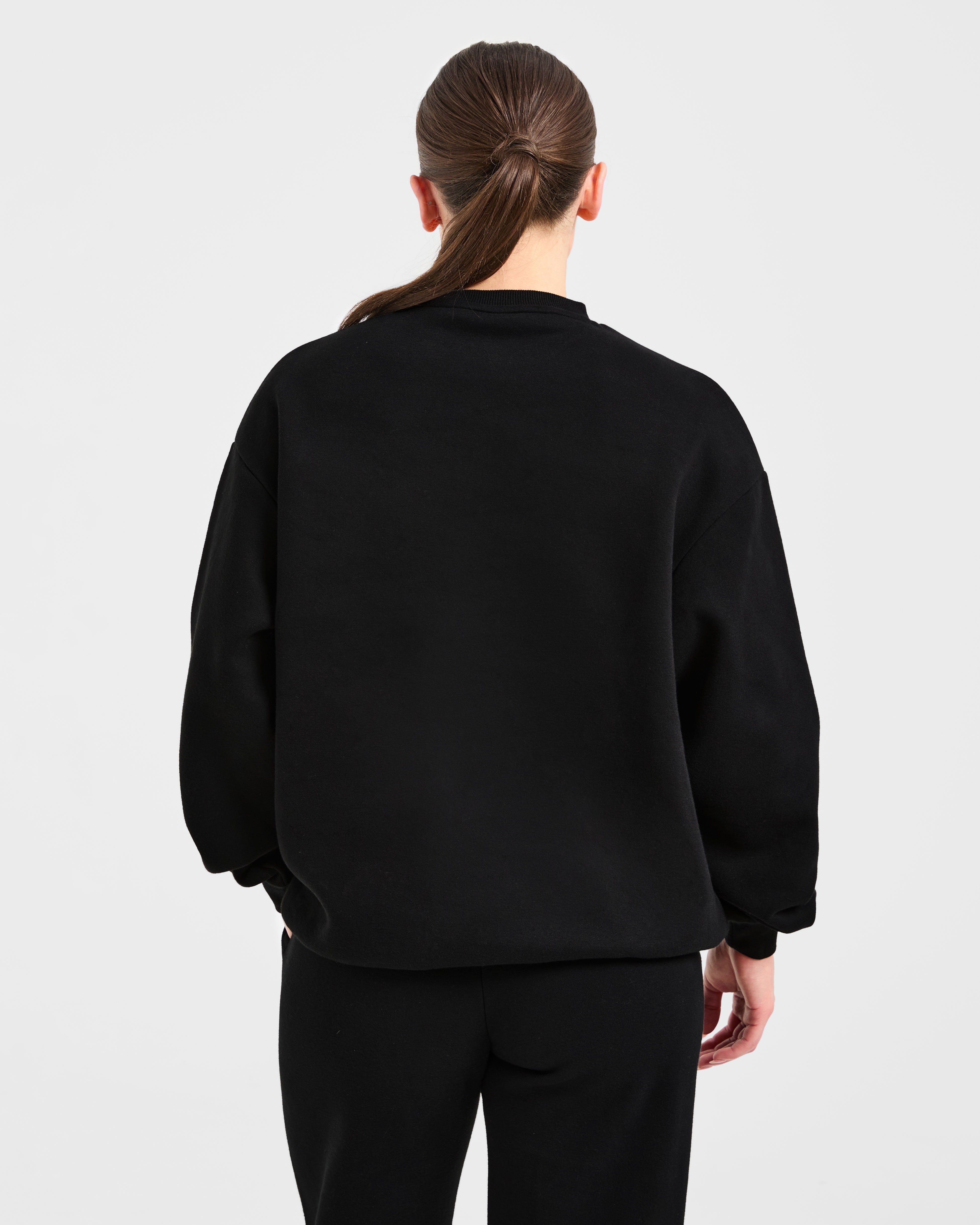 Sudadera Oversized Varsity 2.0 - Negro