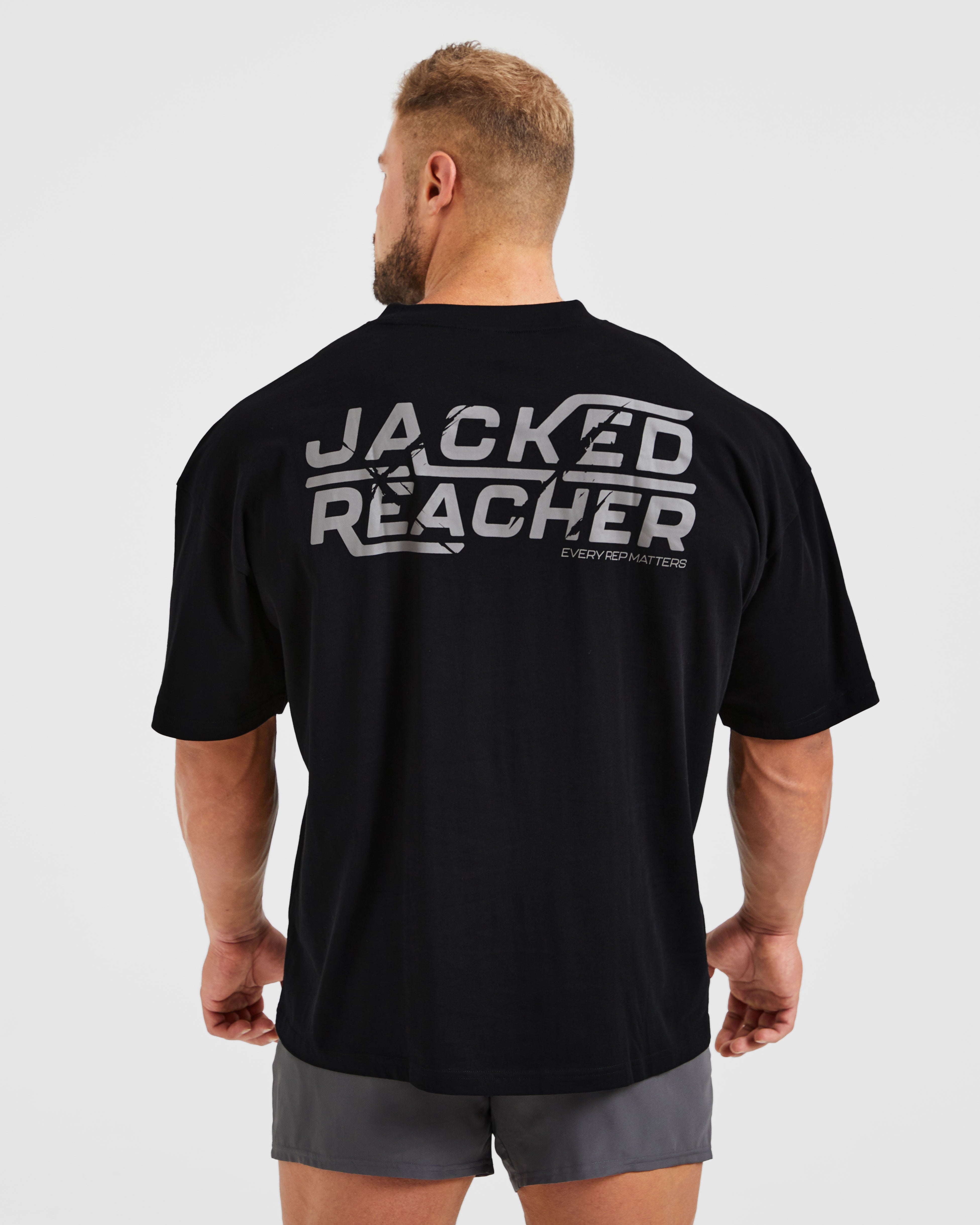 Camiseta Oversized Wesley Vissers X Jacked Reacher - Negro