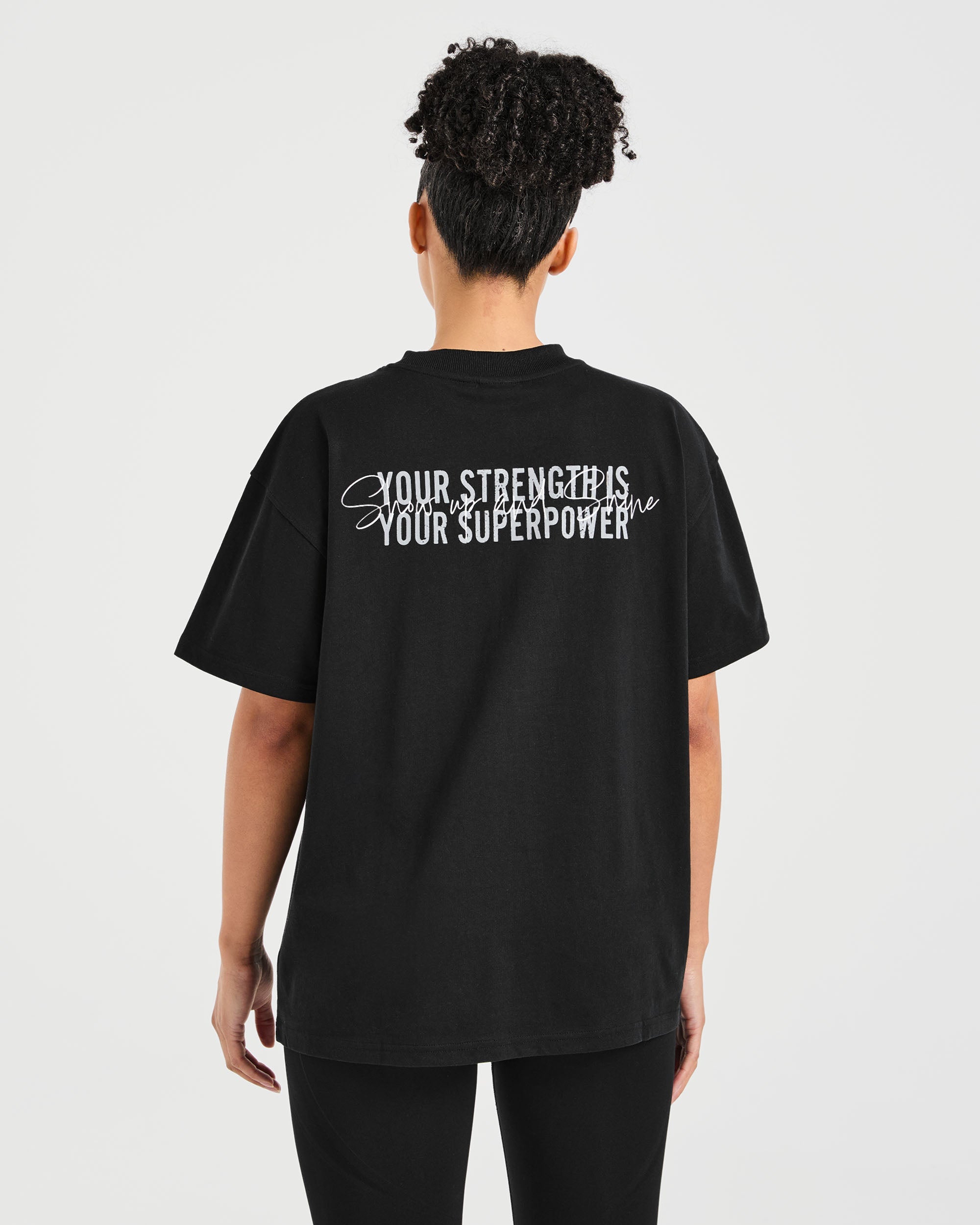 Camiseta Oversized Show Up - Negro