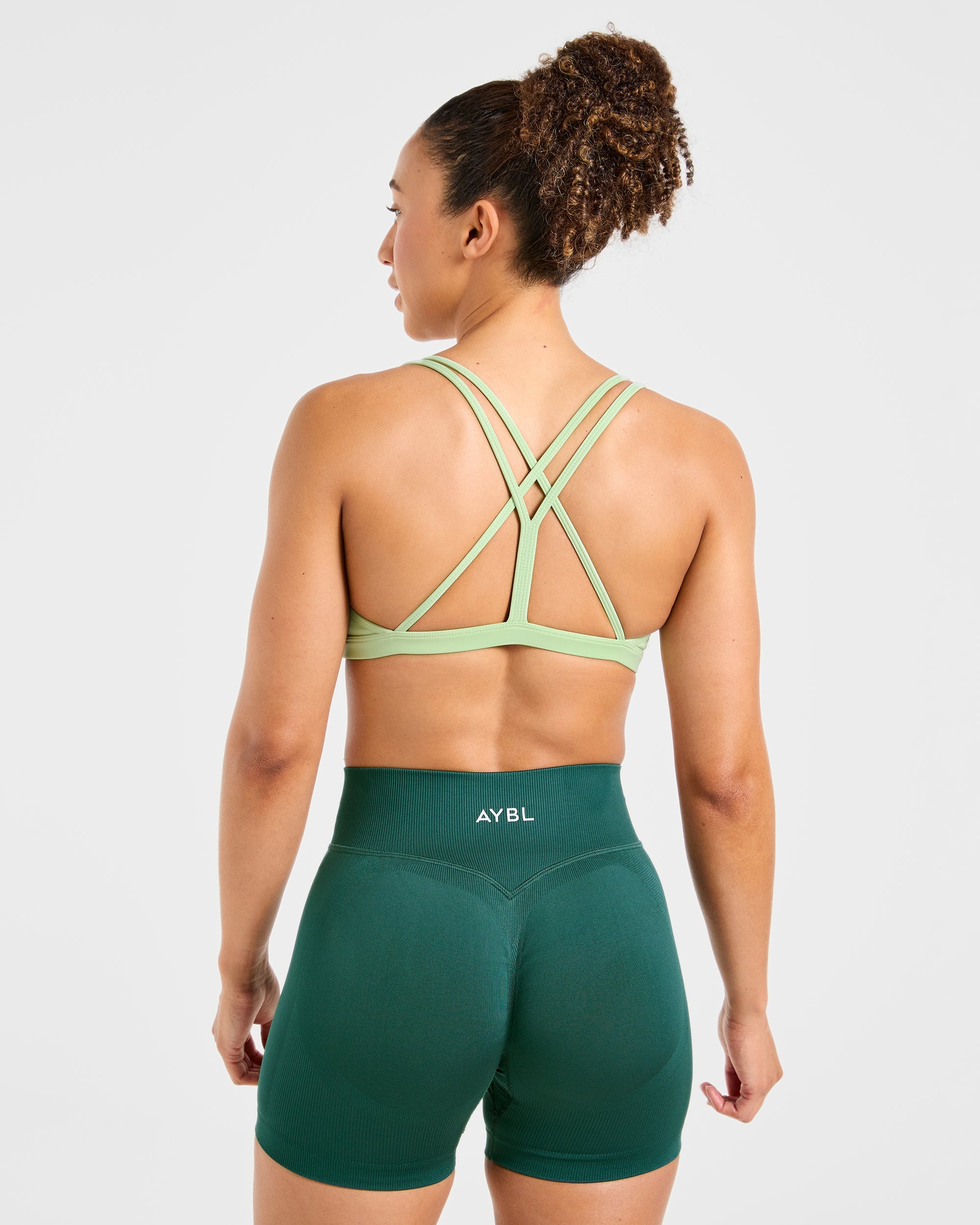 Sports Bra Essential con Tirantes - Verde Suave