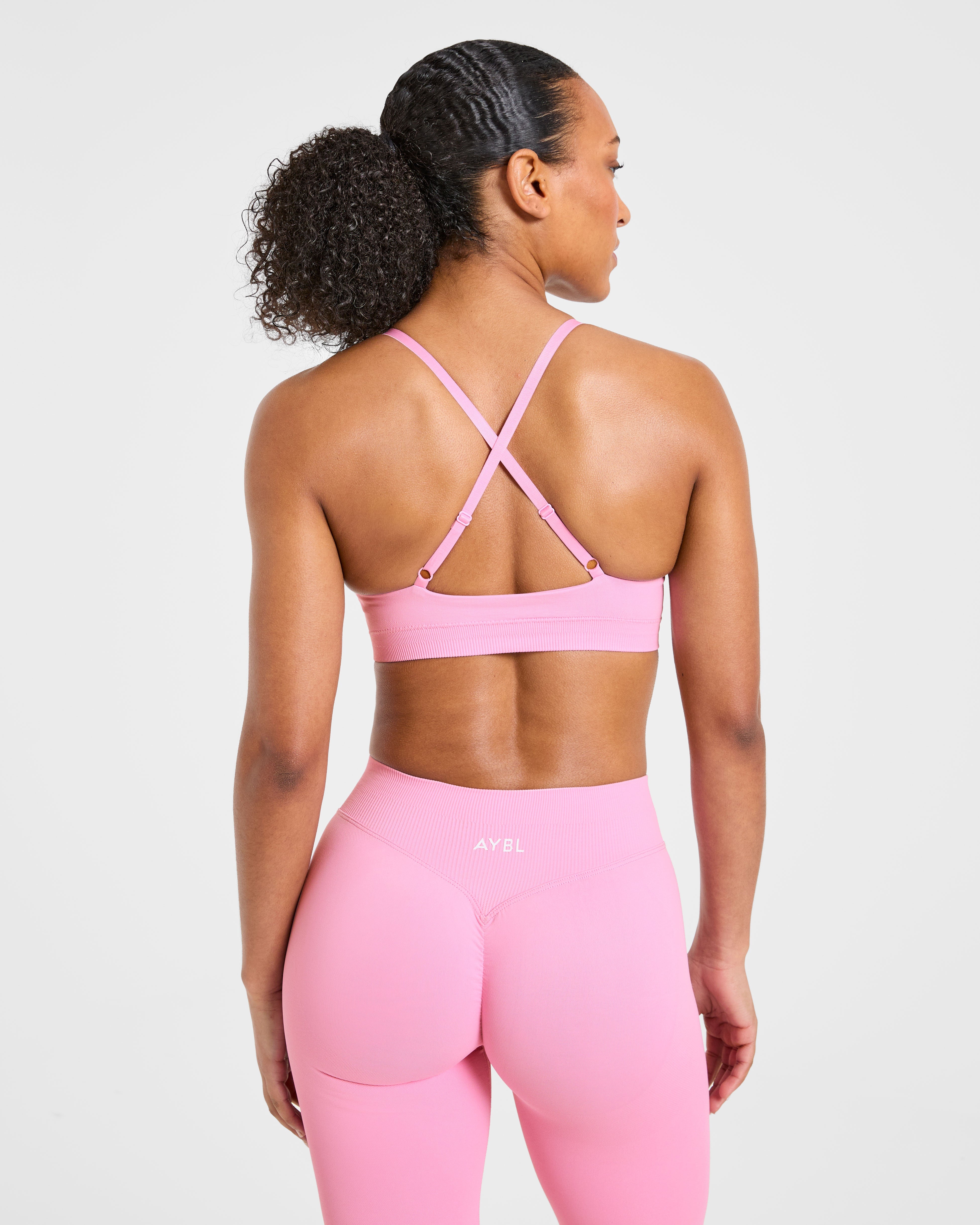Sports Bra sin costuras Enhance - Rosa azúcar