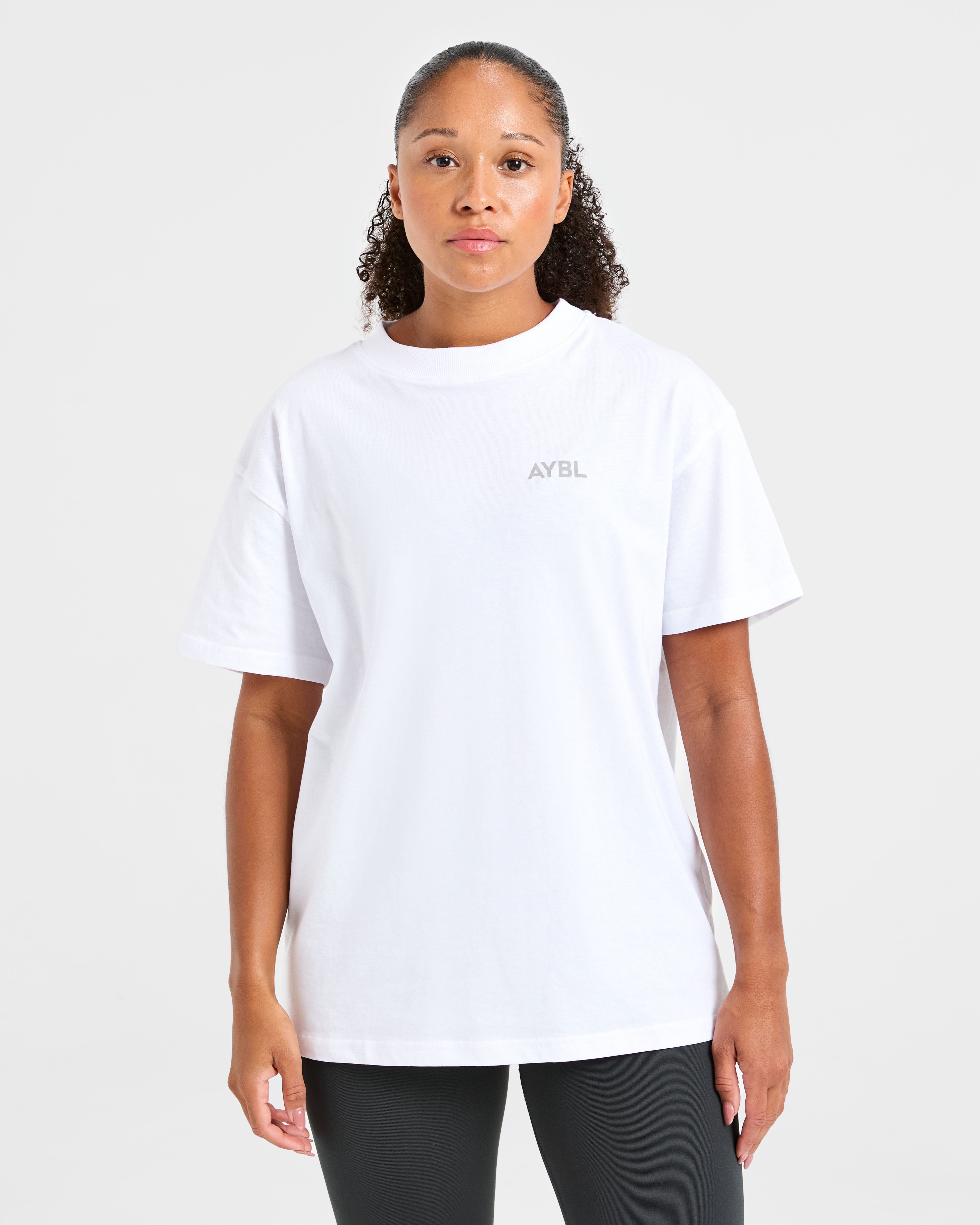Camiseta Oversized con Gráfico Lift - Blanco