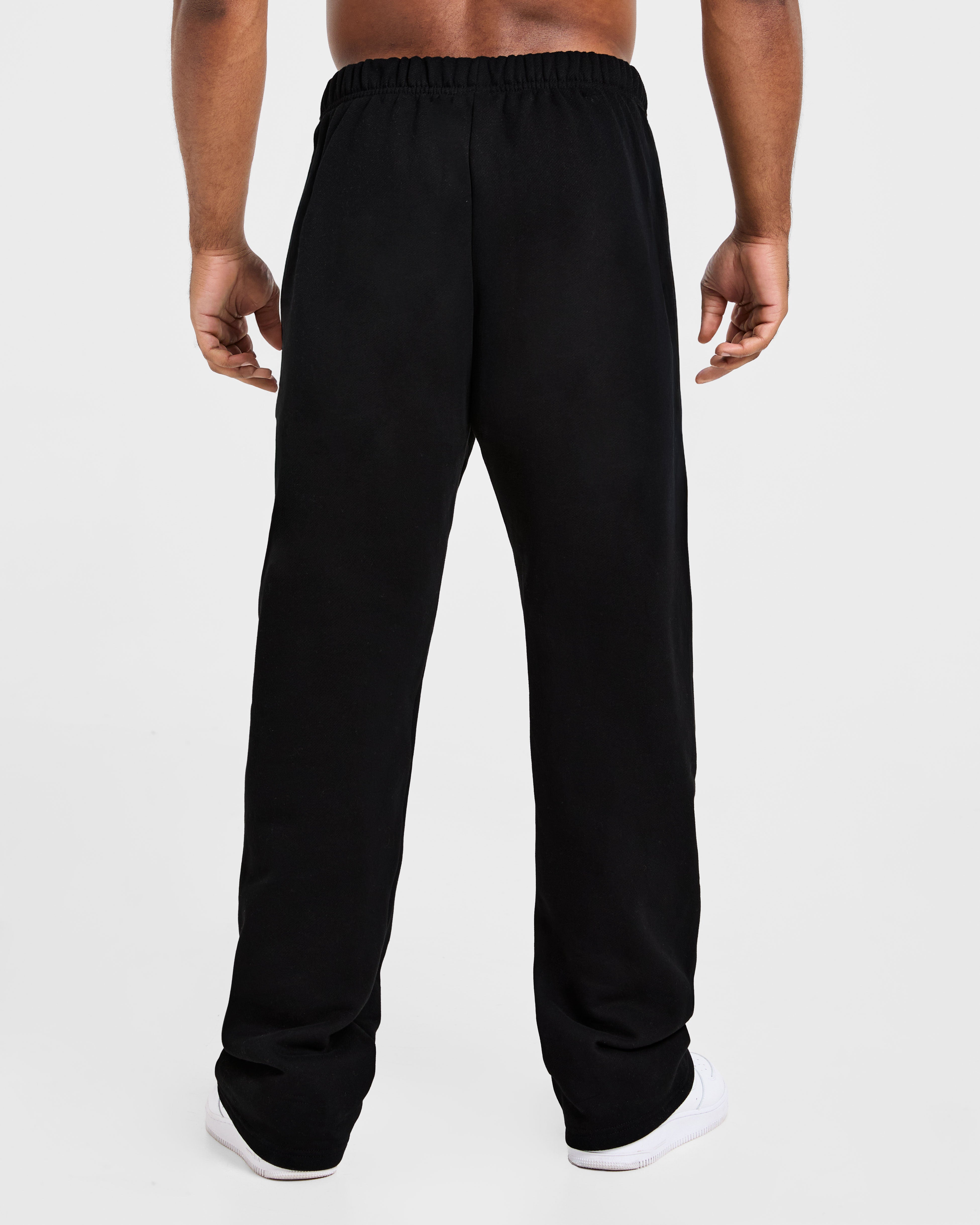 Jogger Oversized de Pierna Recta Esencial - Negro