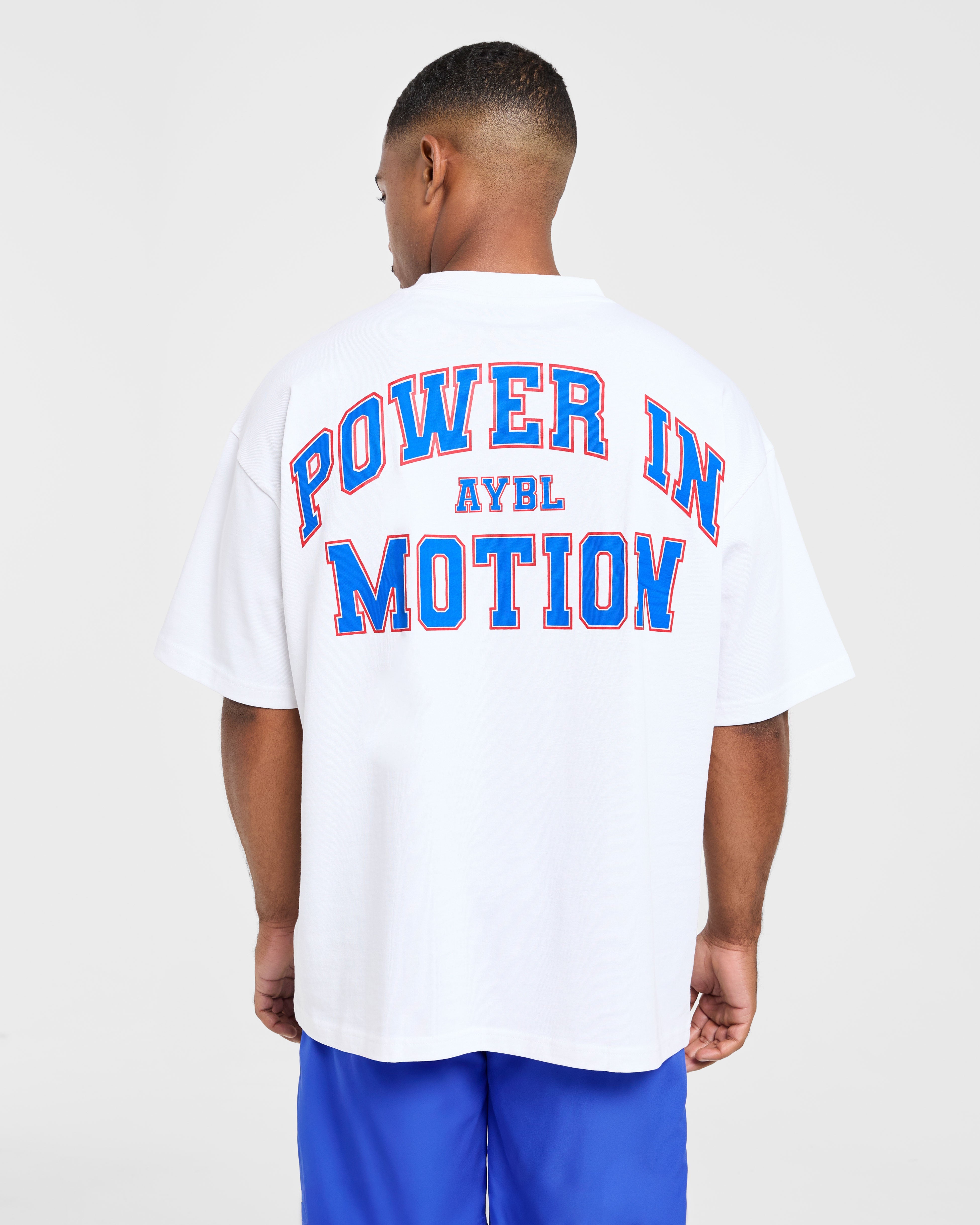 Camiseta Oversized Power In Motion - Blanco