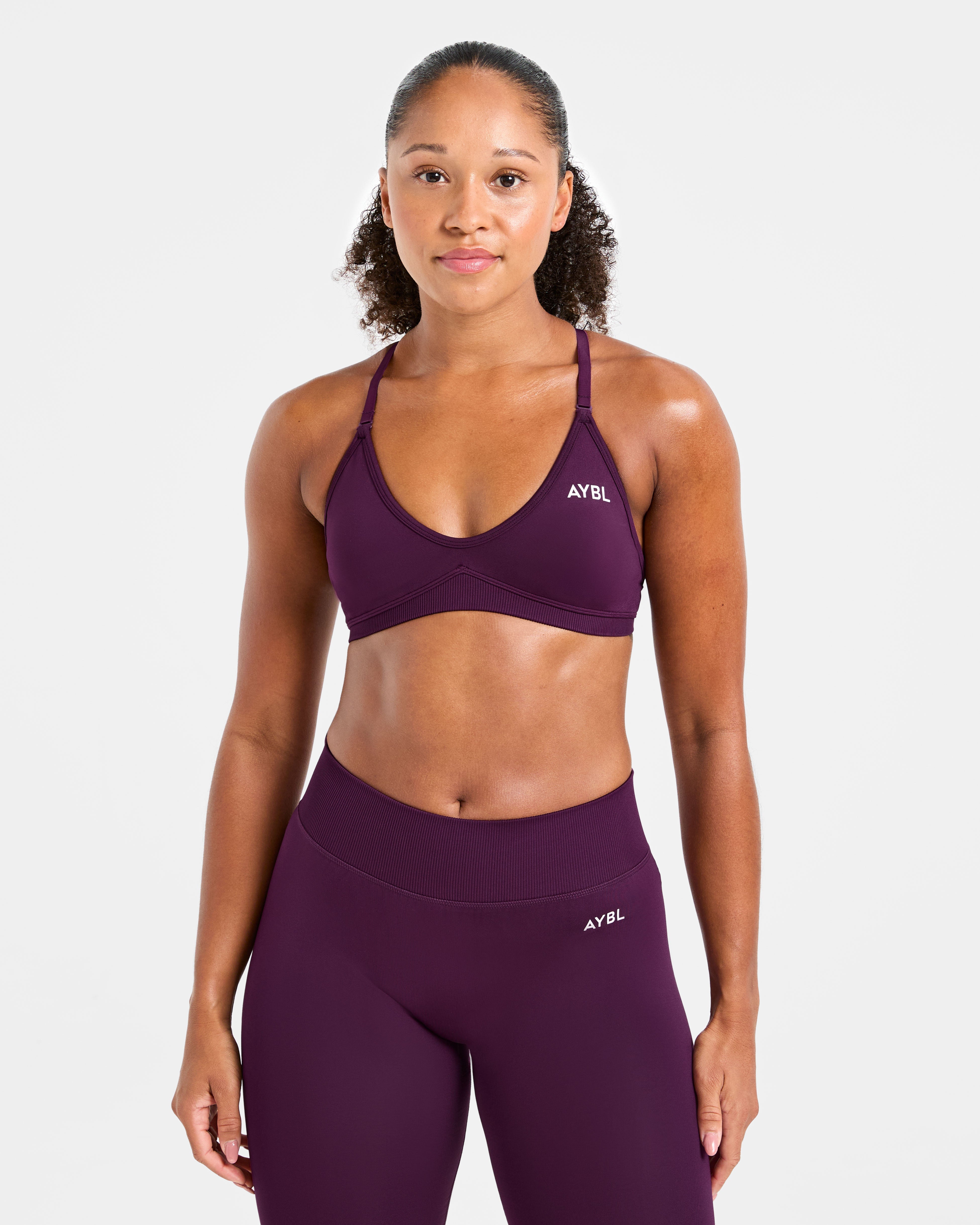Adapt Sports Bra Sin Costuras con Tirantes - Plum Midnight