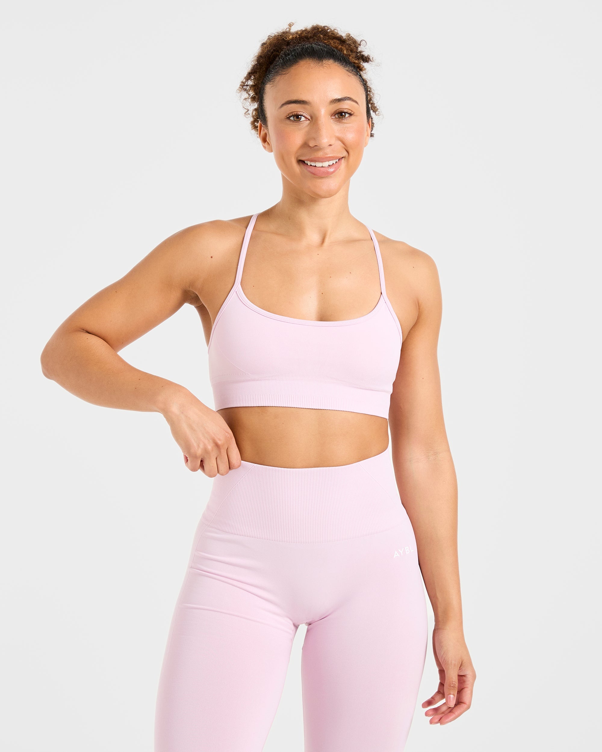 Empower Sports Bra Sin Costuras - Rosa Helado